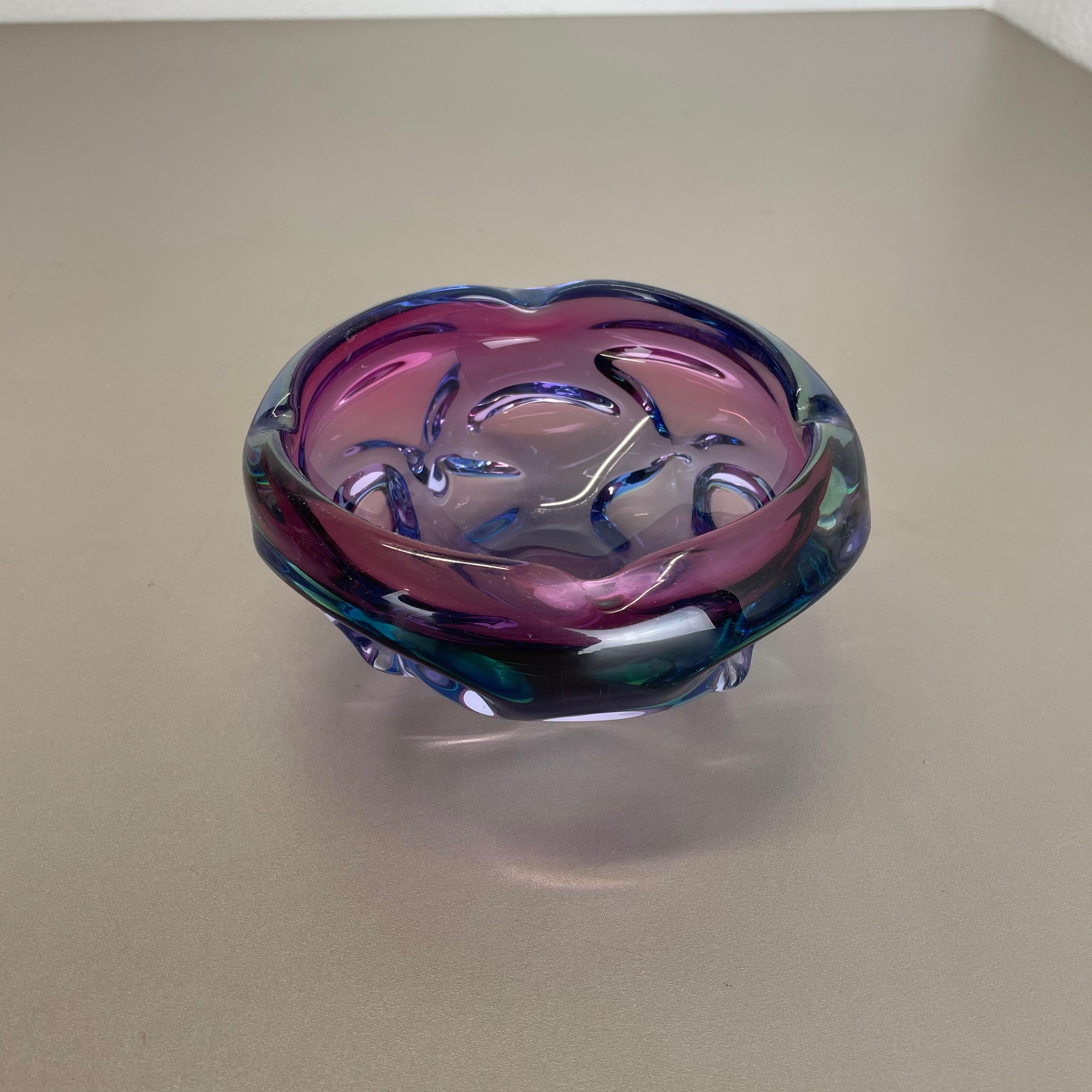 purple murano glass bowl