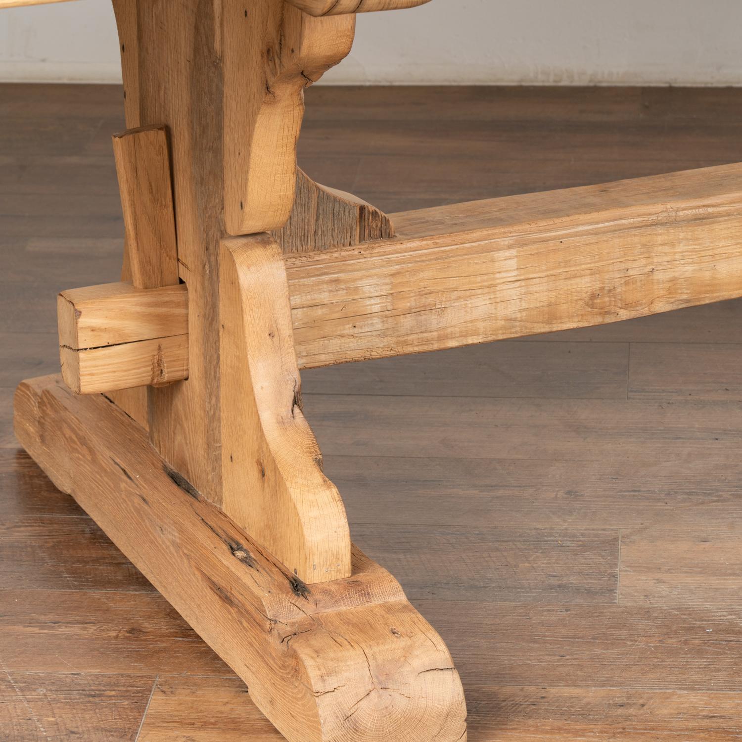 Large 11' Long French Bleached Oak Dining Table 5