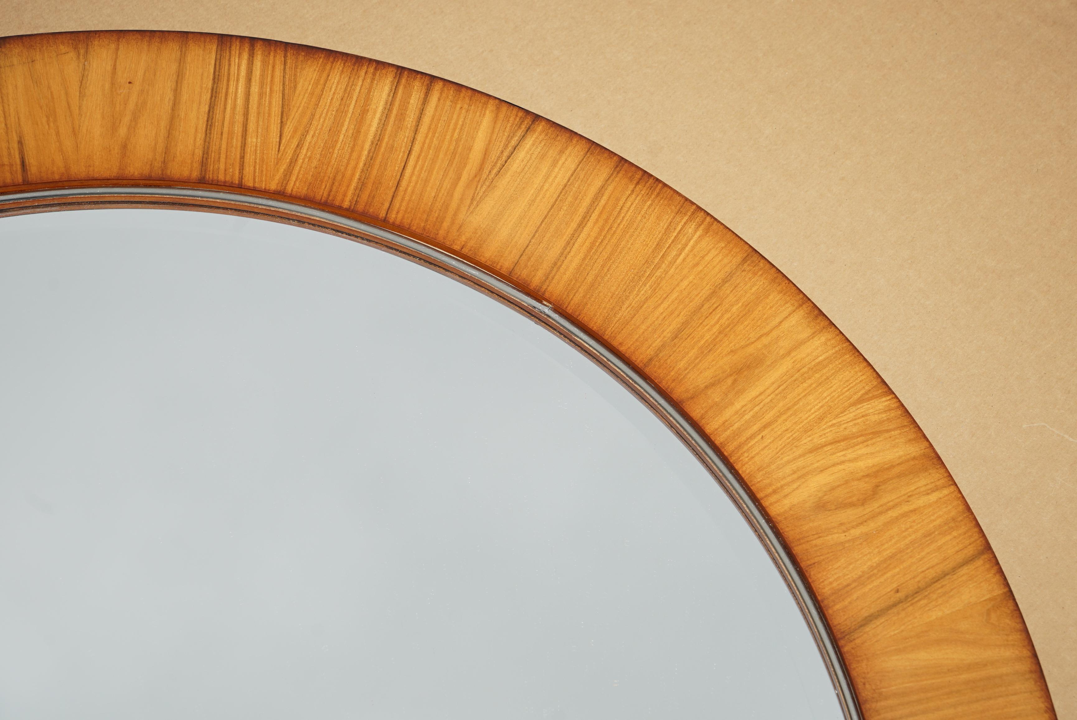 LARGE MIROIR MURAL ROND EN BOIS DUR DE 111CM WiDE CONTEMPORAIN Bon état - En vente à West Sussex, Pulborough