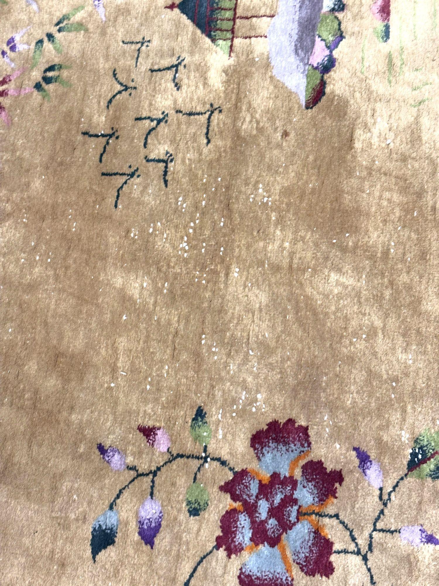 Grande tappeto Art Deco Nichols Rugs, stile cinese, in lana e cotone, 11,5' X 9'. in vendita 3