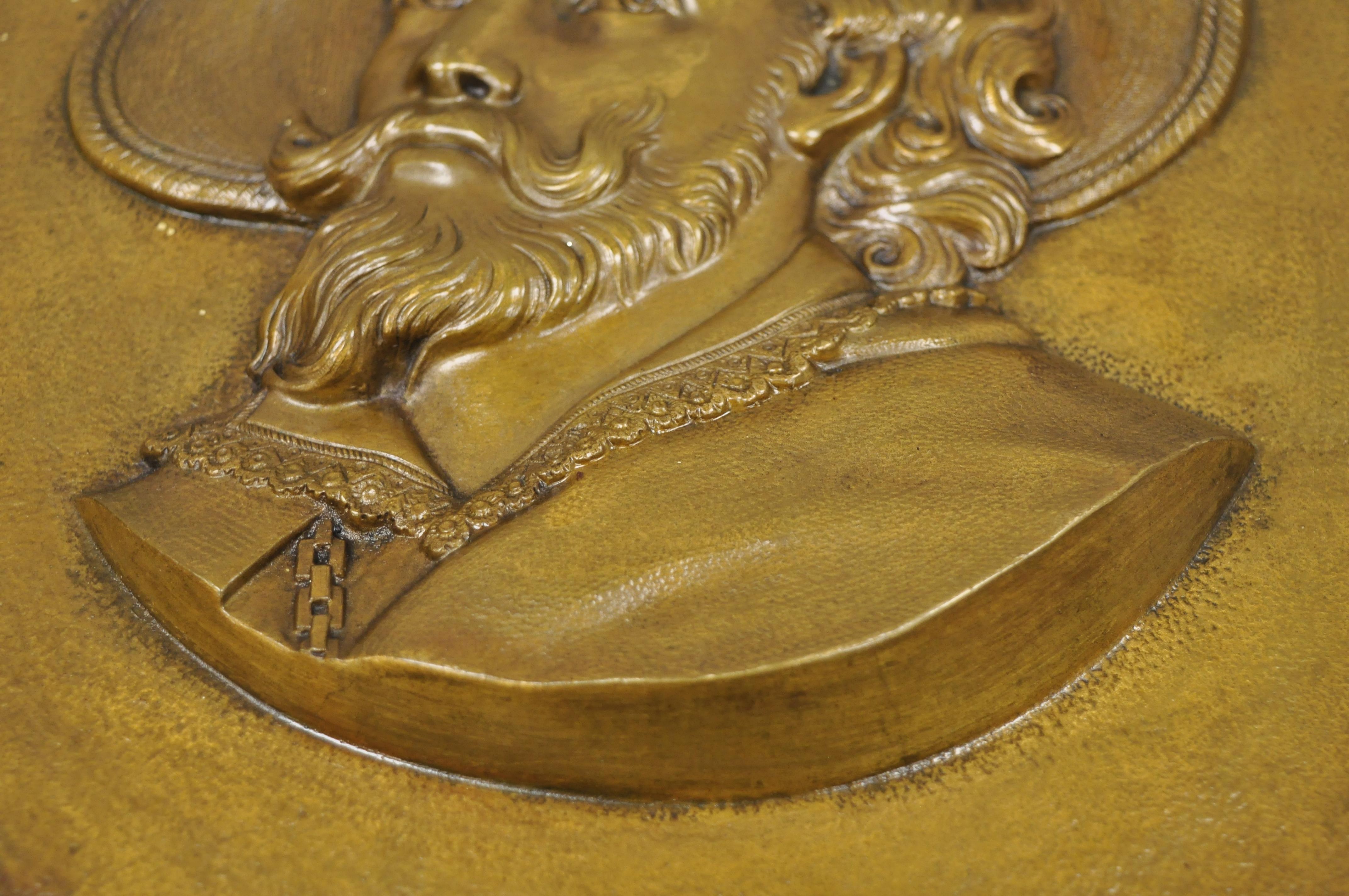 antique bronze plaque