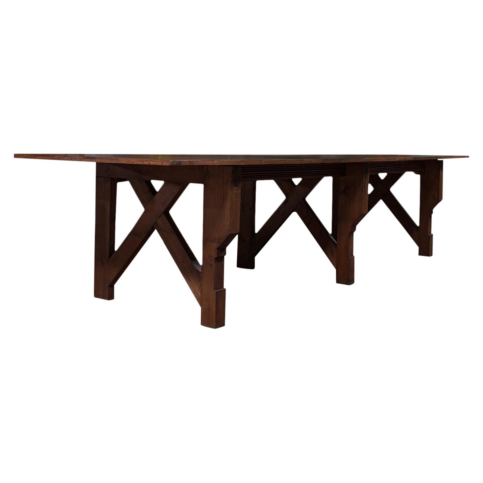 Antique Kitchen Table, English, Pine, Industrial, Victorian, 1900