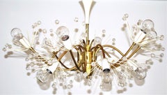 Large 12-Arm Pyra Snowflake Chandelier by Emil Stejnar for Rupert Nikoll, 1950s