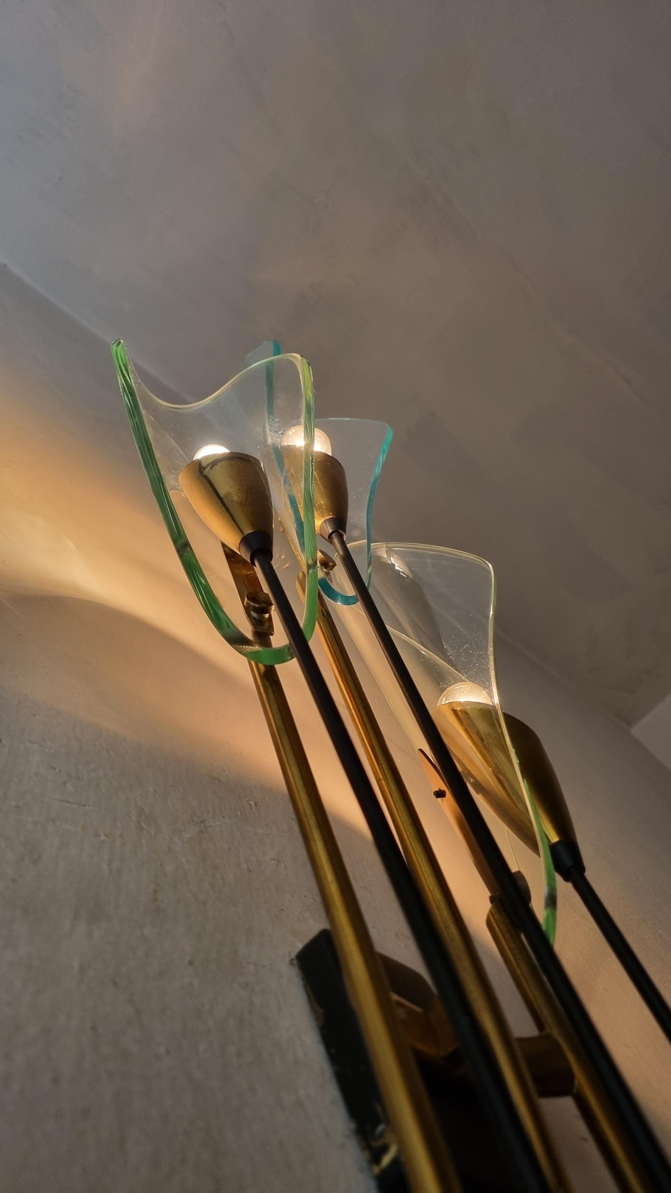 Großer Wandleuchter 1204, entworfen von Luigi Molin für Molinindustrie Mestre 1950 im Angebot 7
