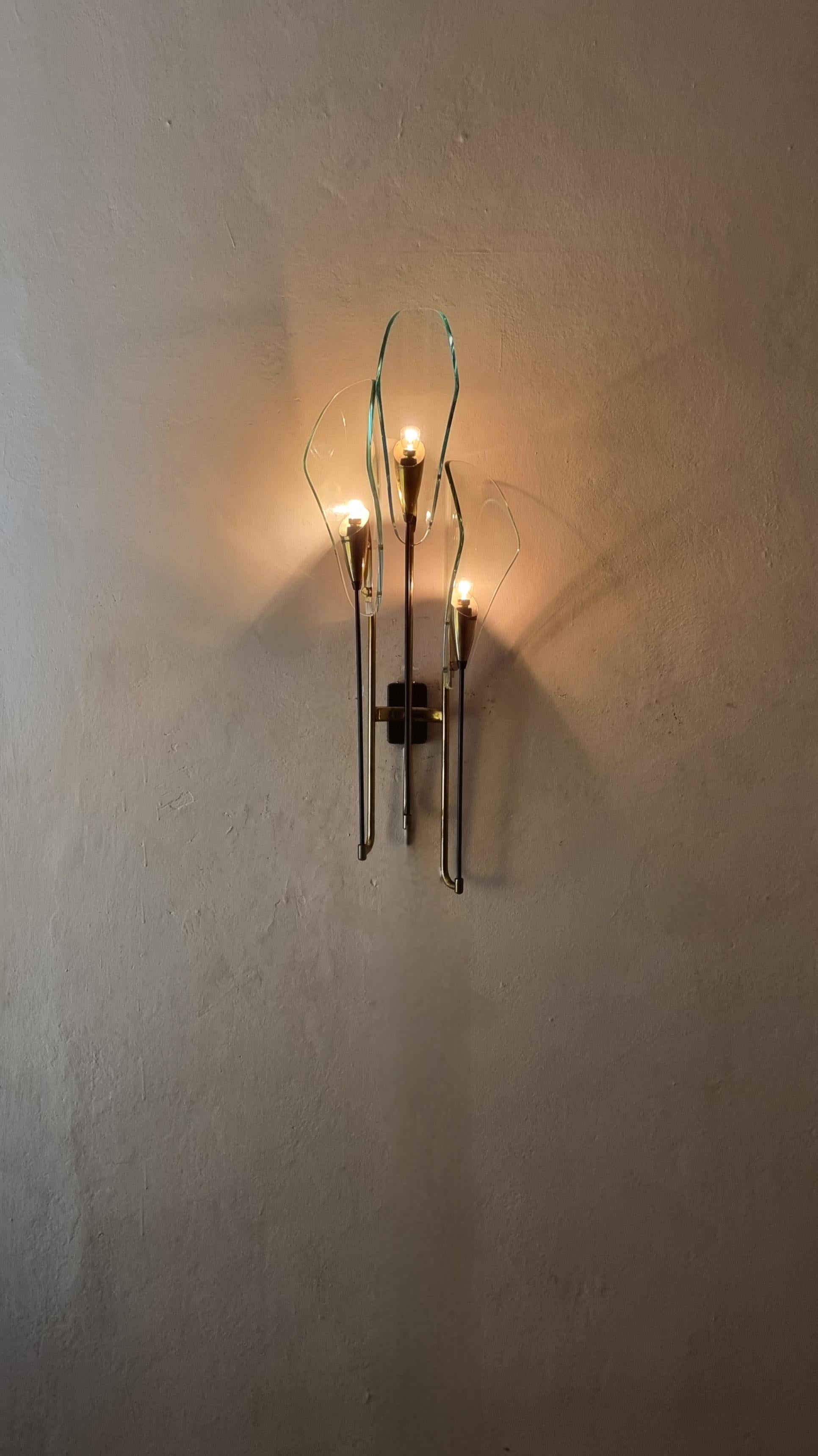 Großer Wandleuchter 1204, entworfen von Luigi Molin für Molinindustrie Mestre 1950 (Mid-20th Century) im Angebot