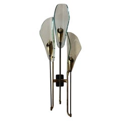 Large 1204 wall sconce designed by Luigi Molin for Molinindustrie Mestre 1950s
