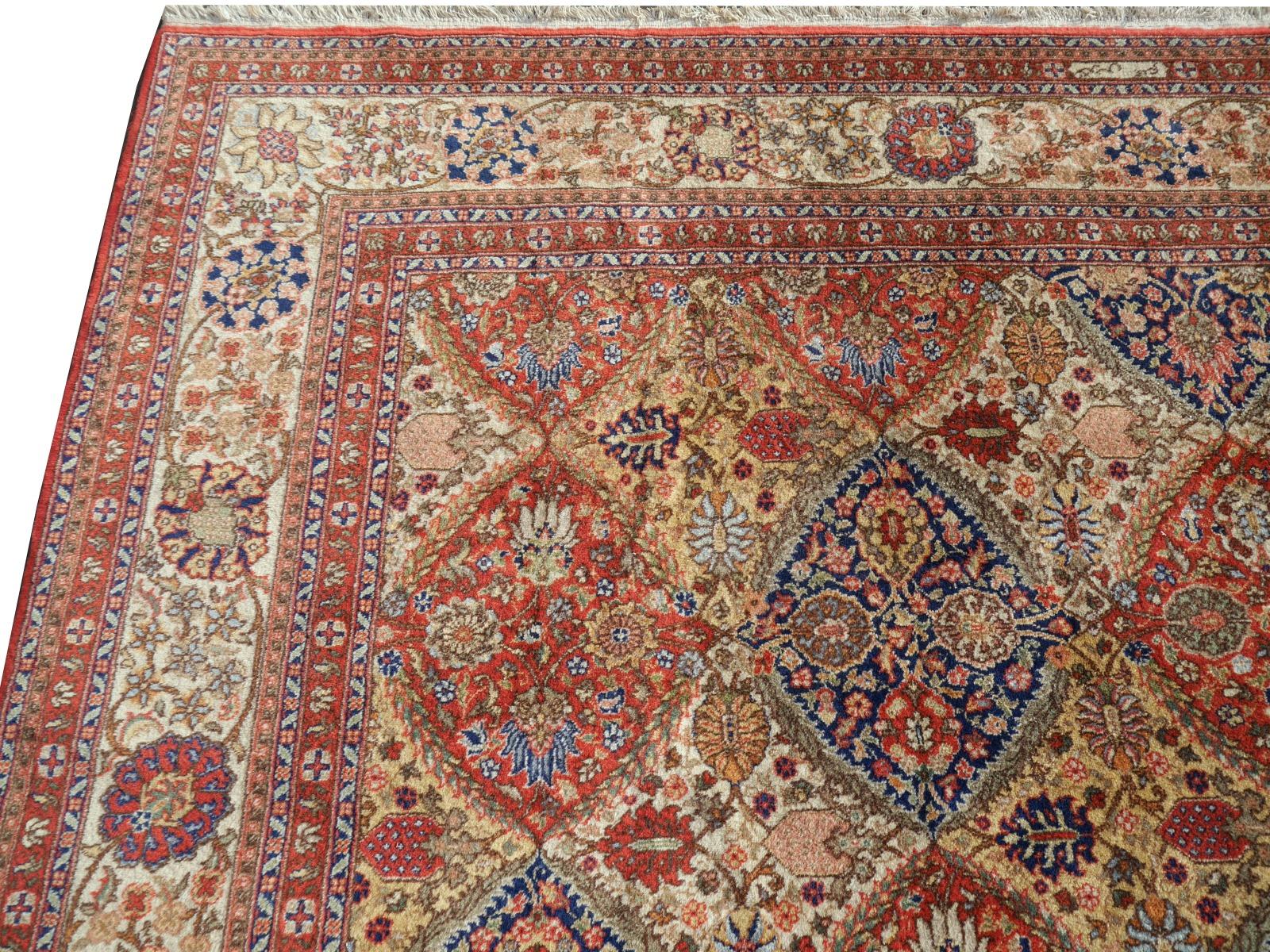 Kerman Style European Hand Knotted Rug 13 x 10 ft Djoharian Collection In Good Condition For Sale In Lohr, Bavaria, DE