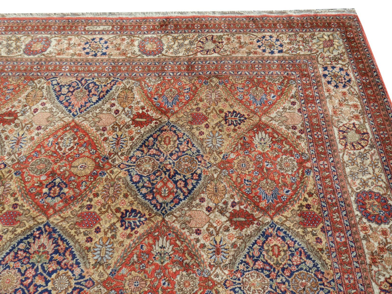 Mid-20th Century Kerman Style European Hand Knotted Rug 13 x 10 ft Djoharian Collection For Sale