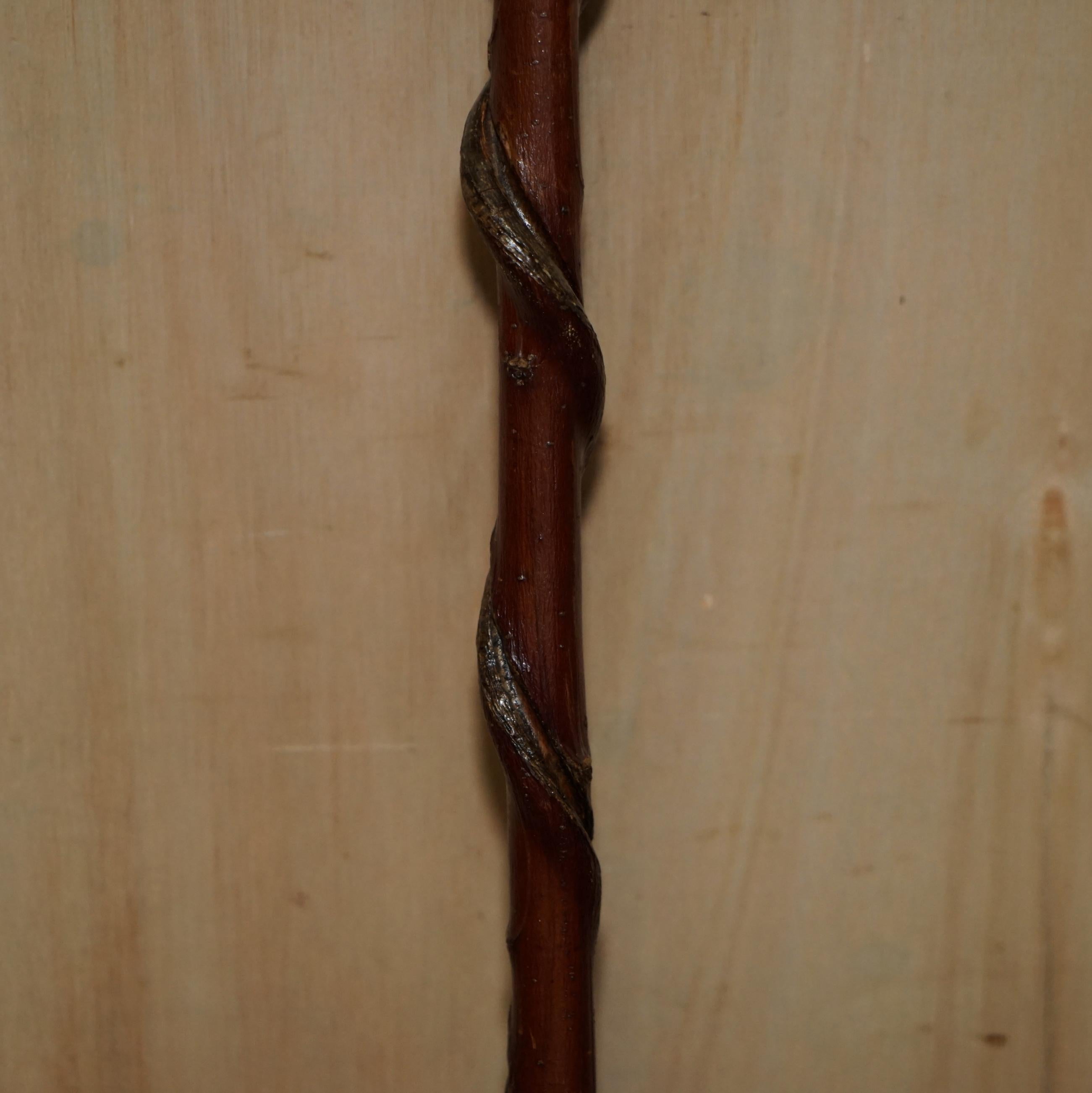 Large Shepherds Walking Stick with Two Spaniel Dogs Heads For Sale 7