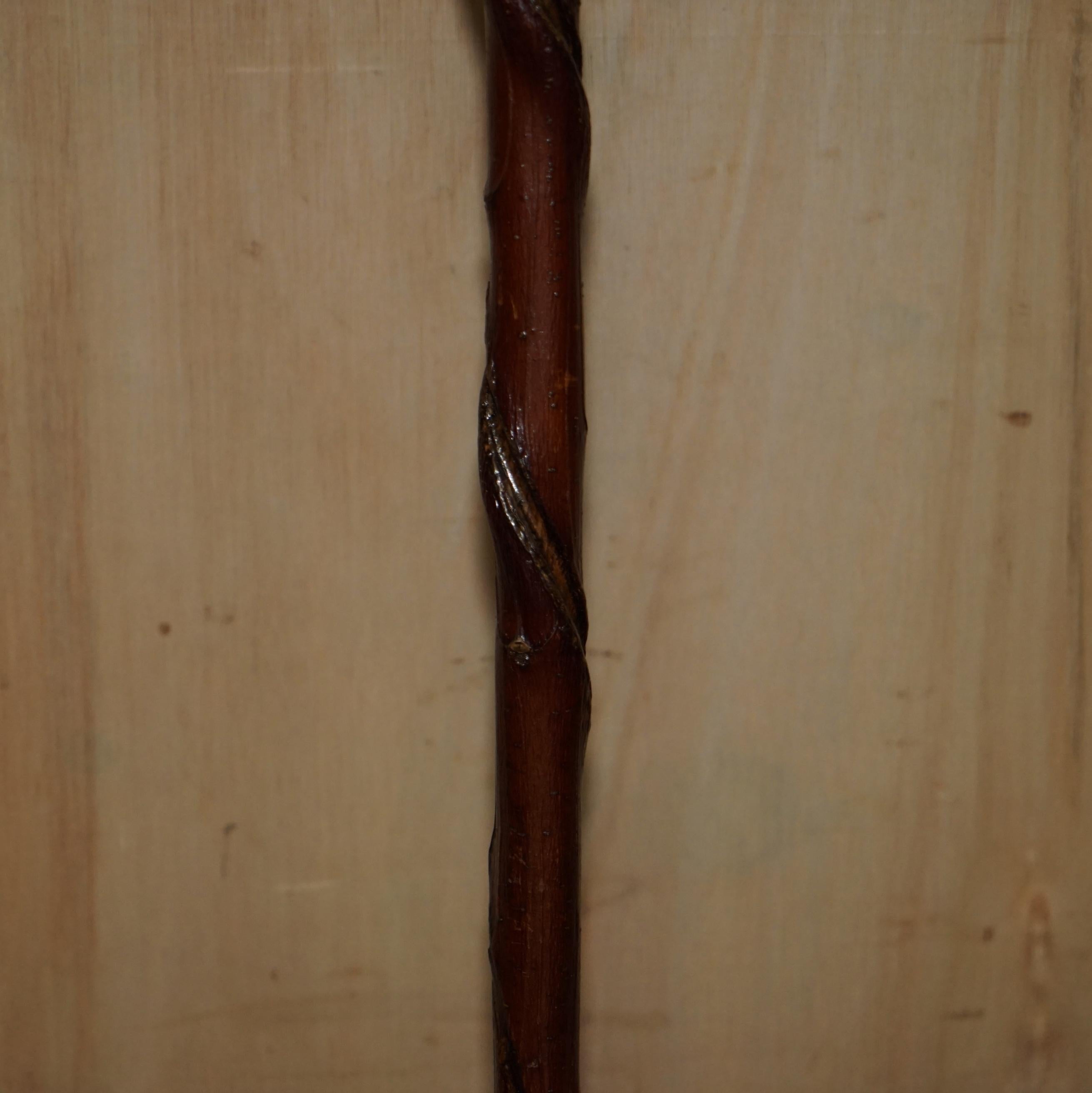Large Shepherds Walking Stick with Two Spaniel Dogs Heads For Sale 8
