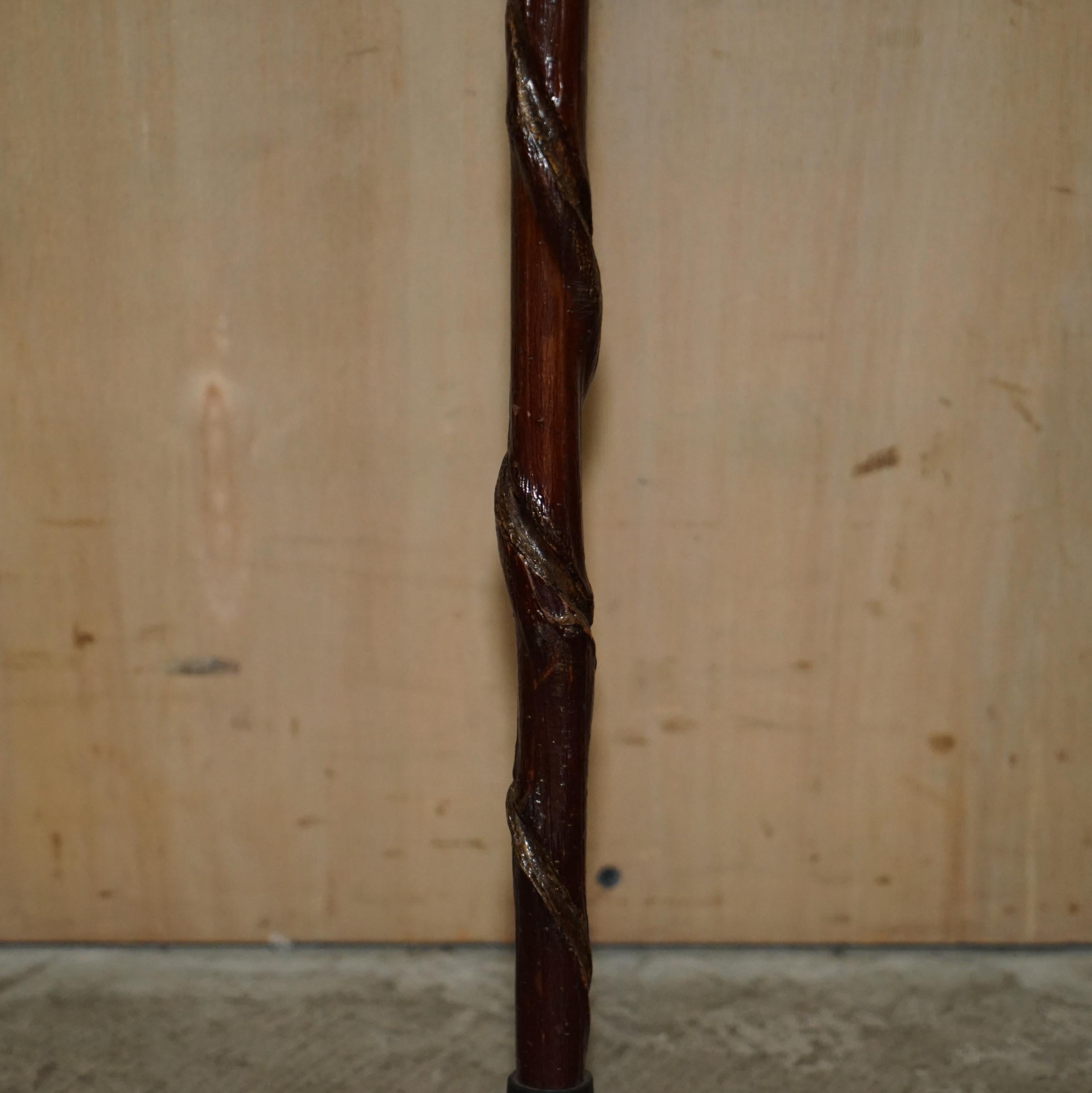 Large Shepherds Walking Stick with Two Spaniel Dogs Heads For Sale 9