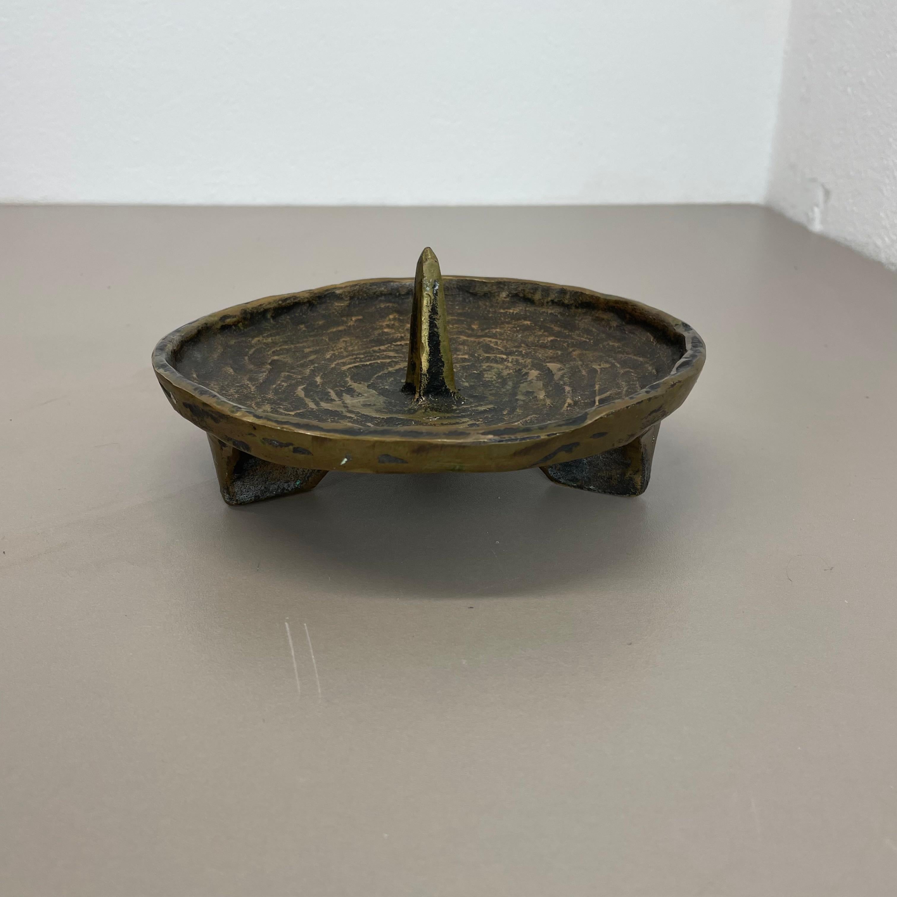 Großer skulpturaler brutalistischer Bronze-Metall-Kerzenhalter mit 1.3kg, Frankreich, 1960er Jahre (Skandinavische Moderne) im Angebot