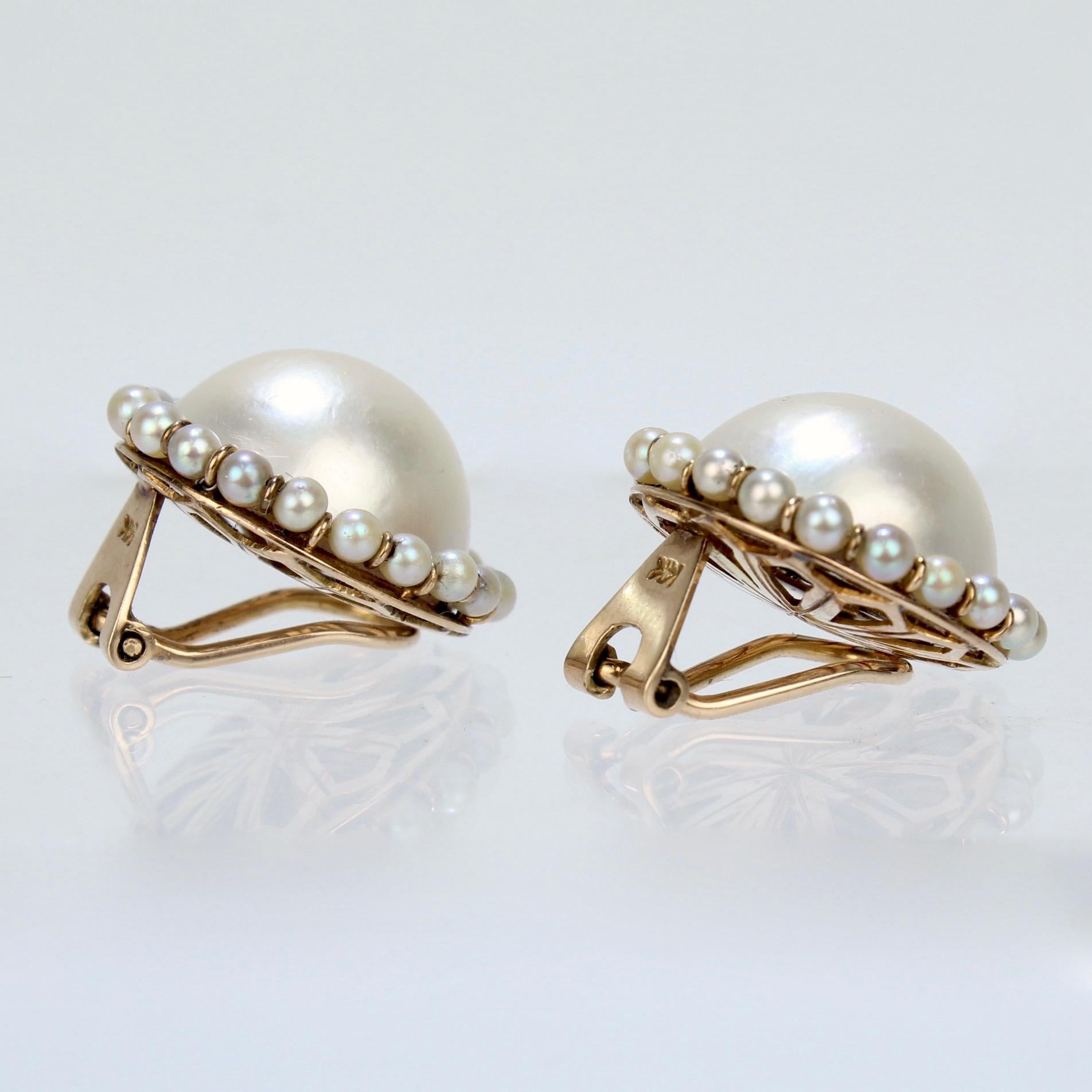 pearl clip earrings