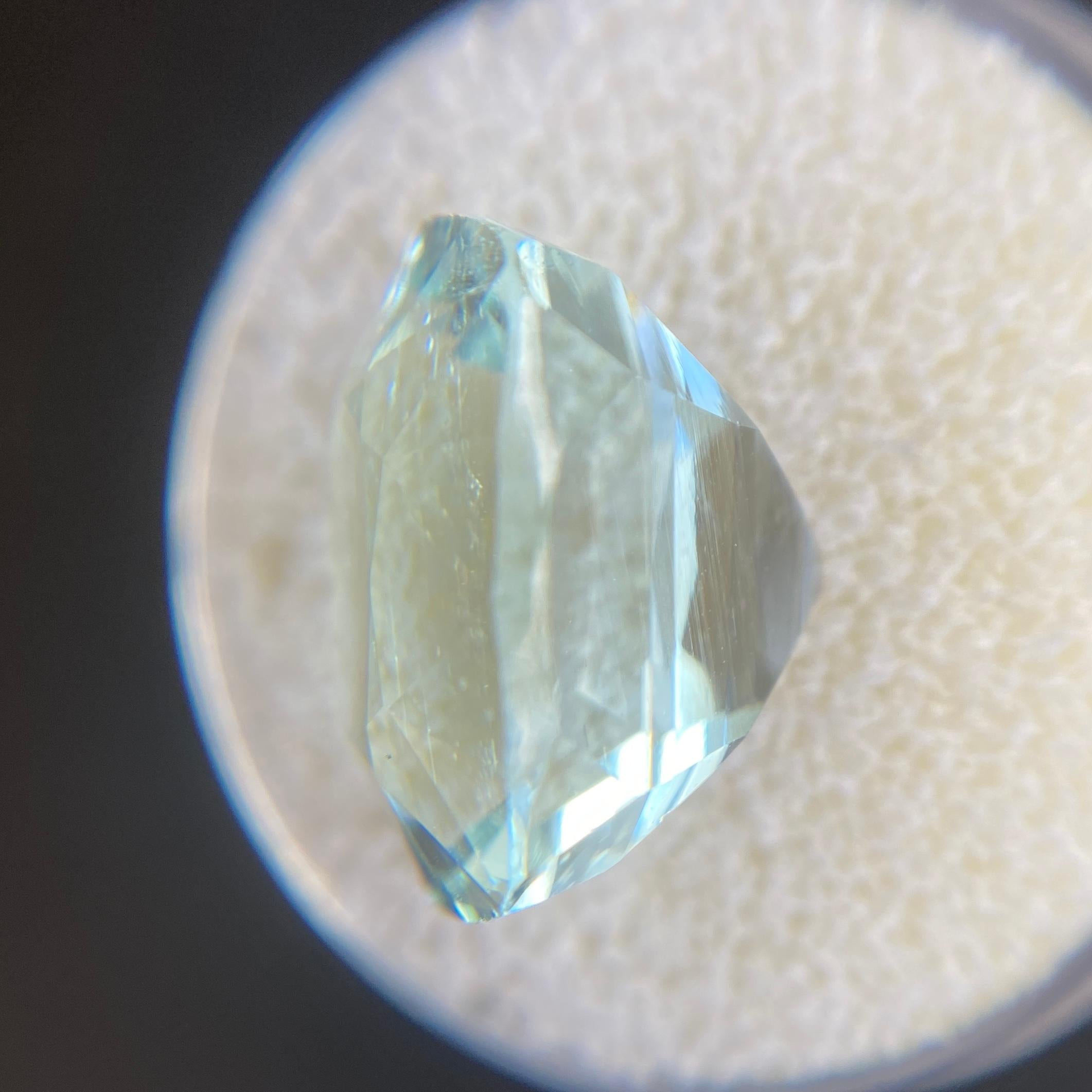 Large 14.10ct Fine Blue Aquamarine Cushion Cut Top Grade Beryl Gemstone 5