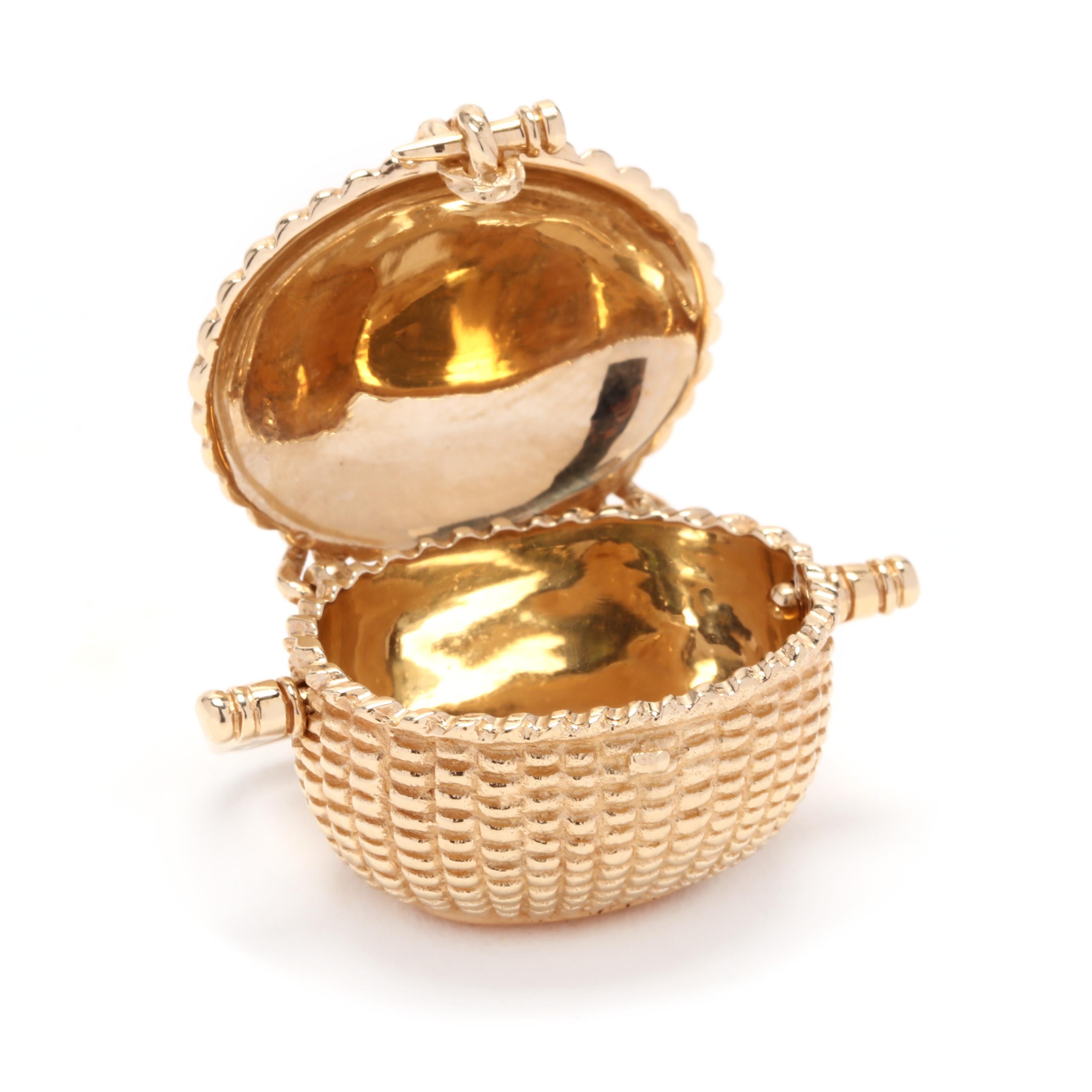 gold nantucket basket necklace