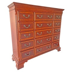 Large 15 Drawer Tall Traditional Wood Dresser Chest of Drawers in Antique Style