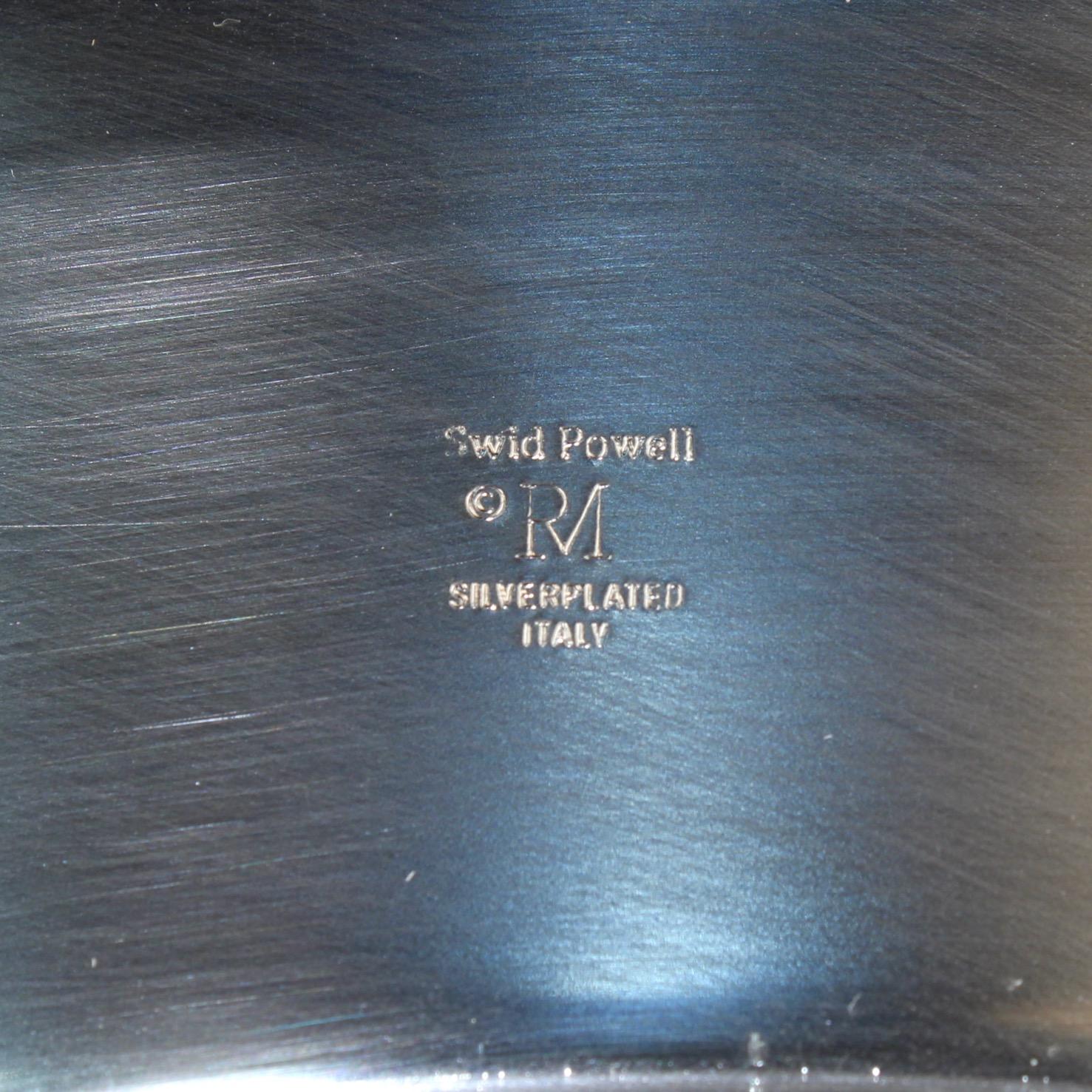 Grand chargeur ou plateau en métal argenté de Richard Meier pour Swid Powell  en vente 4