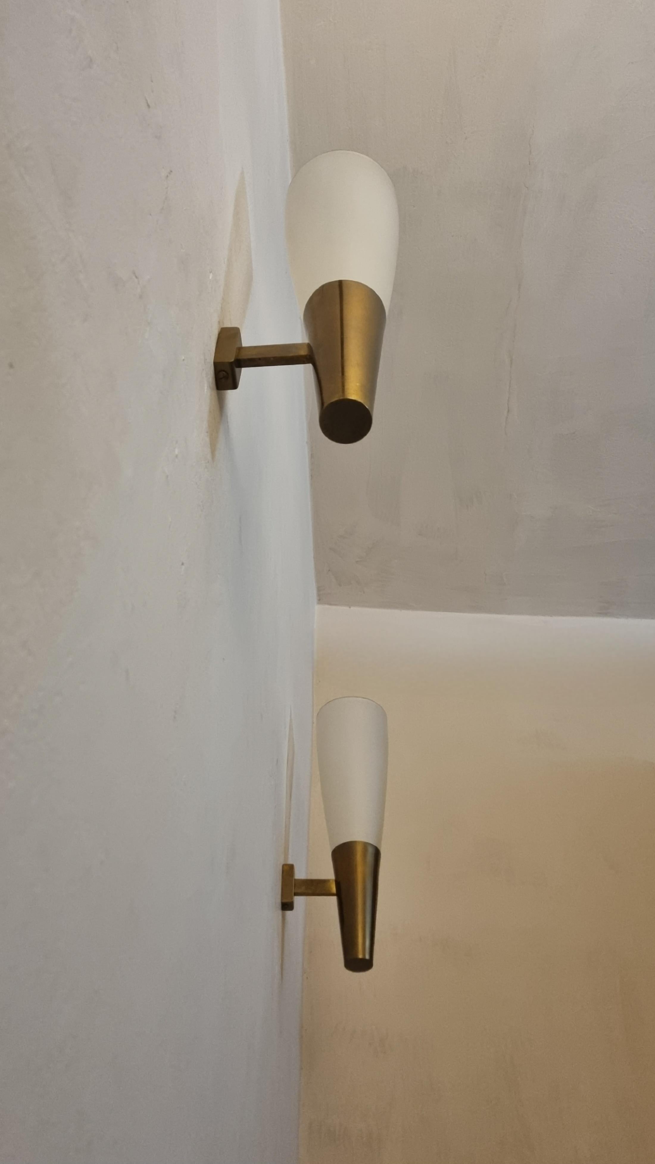 Large 1537 wall sconces designed by Pietro Chiesa for Fontana Arte 1936 en vente 7