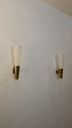 Large 1537 wall sconces designed by Pietro Chiesa for Fontana Arte 1936