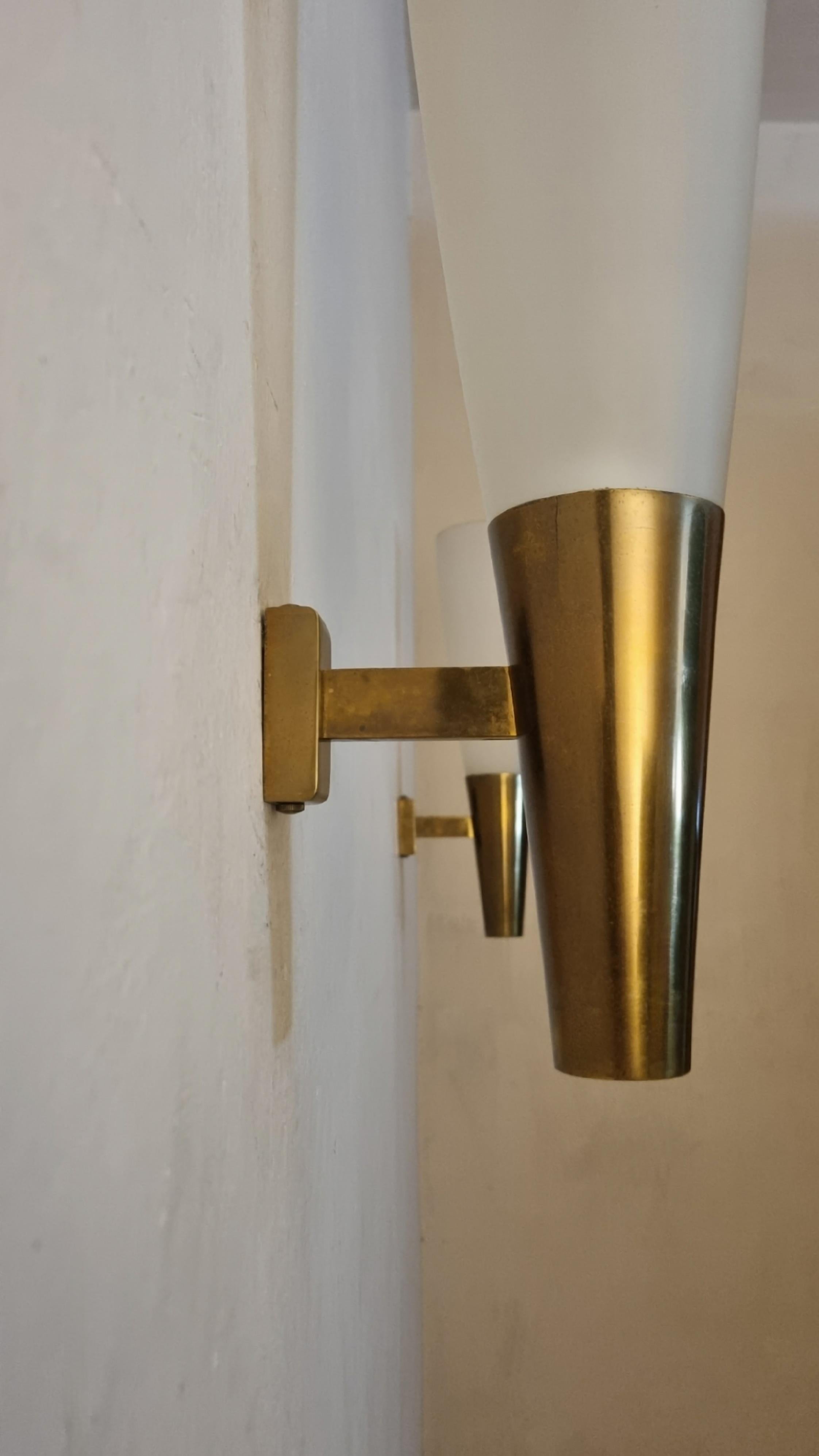 Mid-20th Century Large 1537 wall sconces designed by Pietro Chiesa for Fontana Arte 1936 en vente