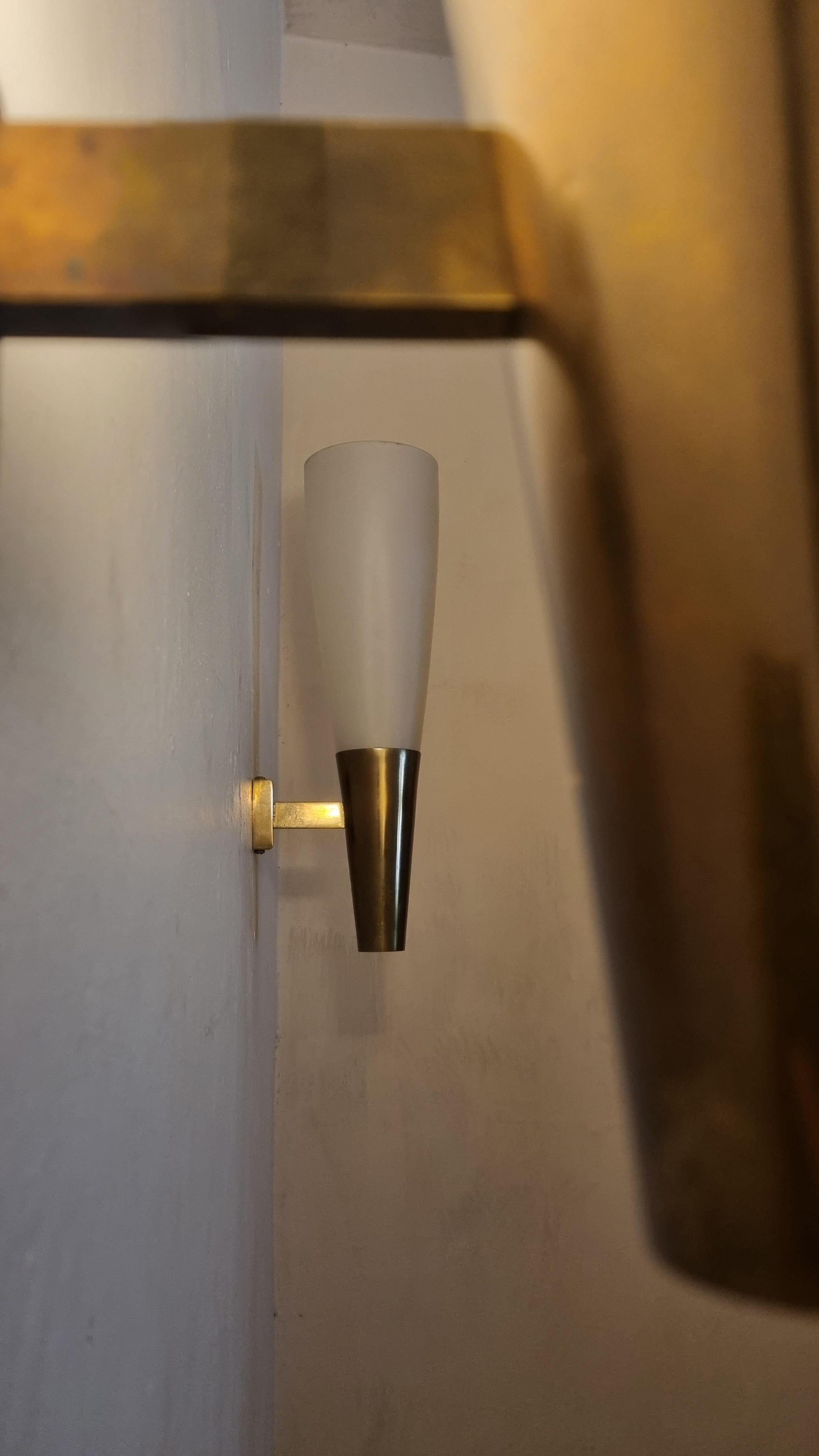 Laiton Large 1537 wall sconces designed by Pietro Chiesa for Fontana Arte 1936 en vente