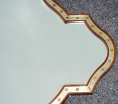 LARGE 159CM X 111CM GRANGE PARIS FRANCE CHERRY WOOD GOLD LEAF FRAMED WALL MiRROR