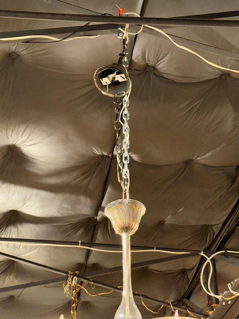 Grande lampadario a 16 bracci in vetro di Murano 