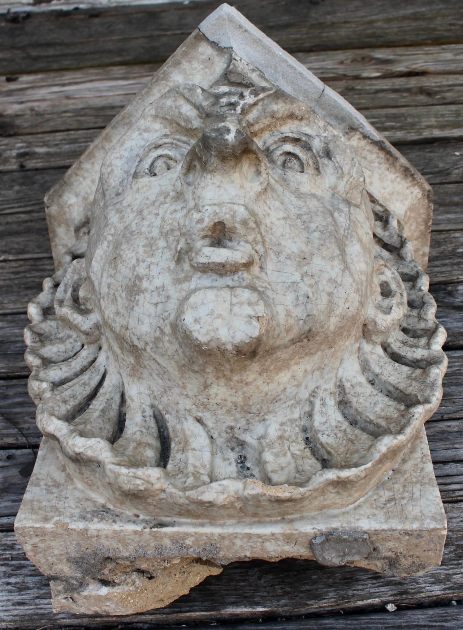 Mascaron Ceramic Gargoyle From Westside Manhattan Building At 1stdibs