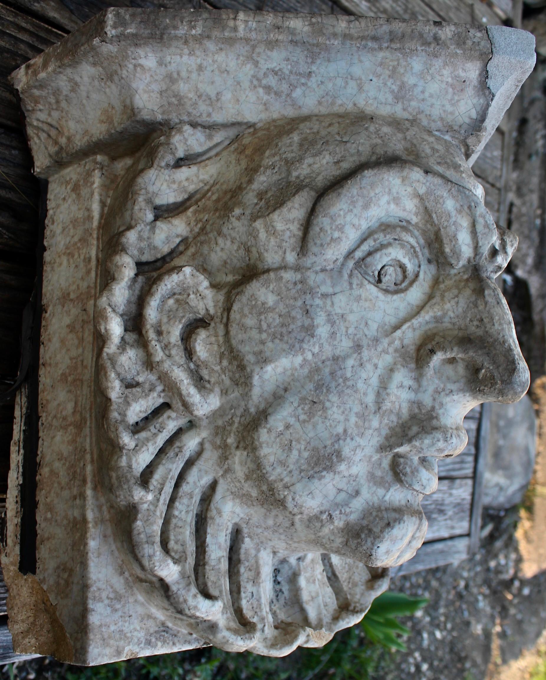American Mascaron Ceramic Gargoyle from Westside Manhattan Building