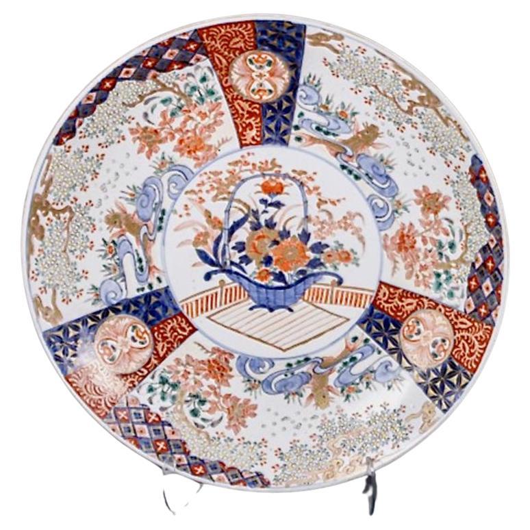 Large 16" Imari Charger, Meiji Period For Sale