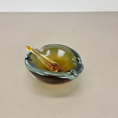 Grande posacenere a forma di conchiglia in vetro di Murano multicolore, 1,6 kg, Murano, Italia, anni '70