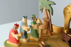 Large 16-Piece Nativity Set by Ostheimer, Handcarved, Certified, Christmas Crib