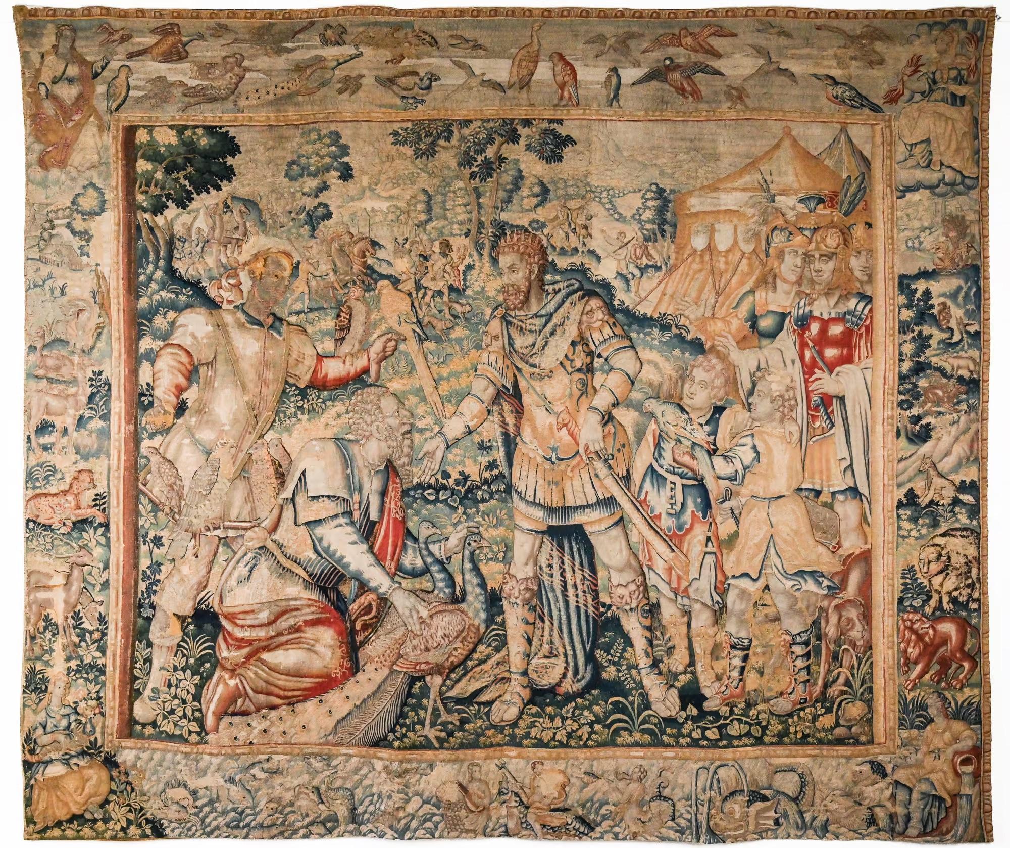 Barocco Grande arazzo fiammingo del XVI-XVII secolo in vendita