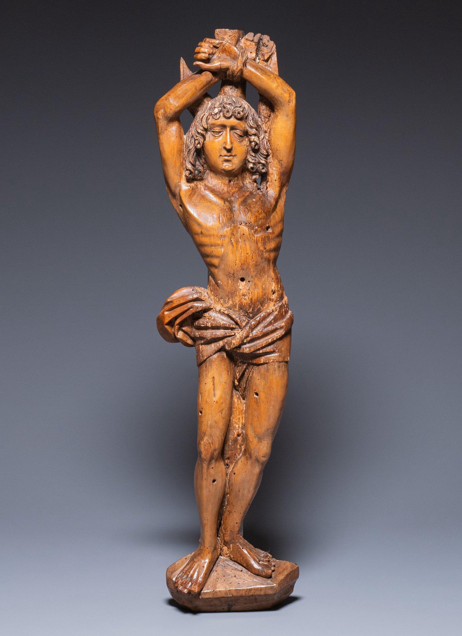 Scultura antica di San Sebastiano, Statua antica di San Sebastiano, Scultura religiosa antica, Scultura religiosa antica, Scultura religiosa antica, Statua di chiesa antica.

Una grande scultura in legno di tiglio intagliato tedesco del XVI secolo