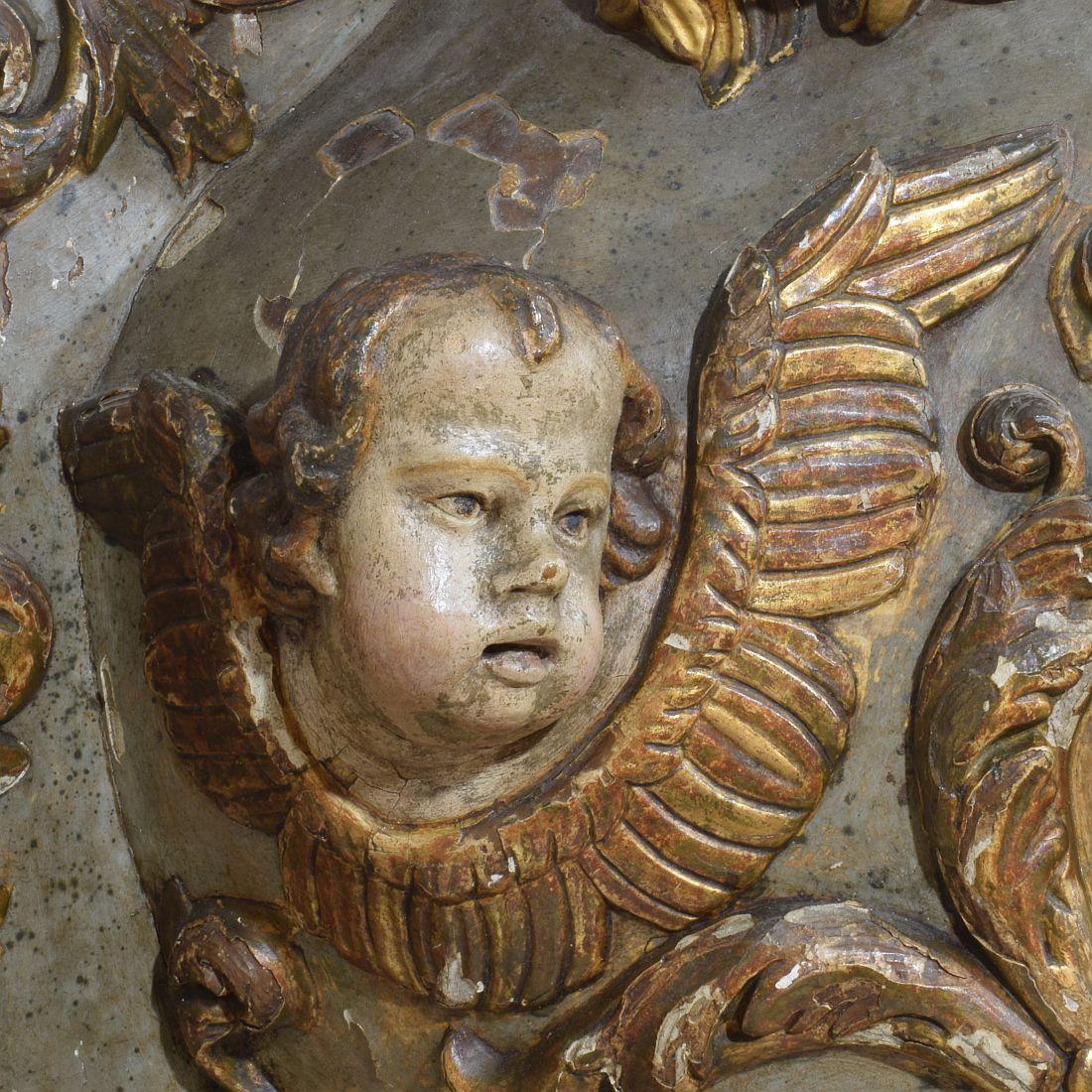 Large 17th/ 18th Century Italian Hand Carved Baroque Tabernacle With Angels 5