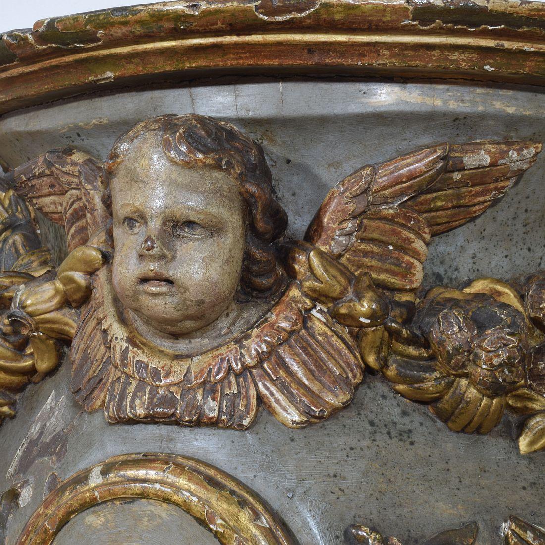 Large 17th/ 18th Century Italian Hand Carved Baroque Tabernacle With Angels 7