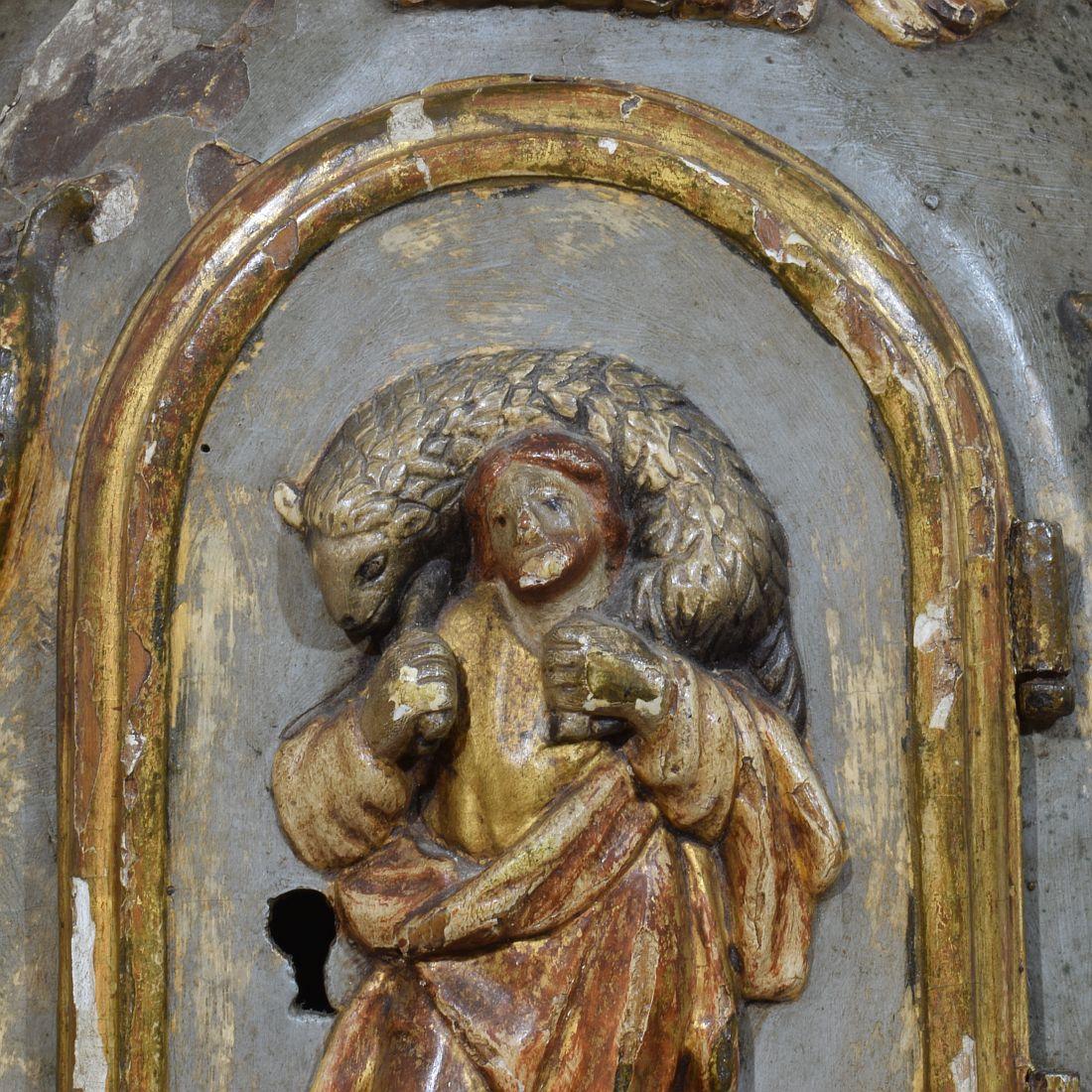 Large 17th/ 18th Century Italian Hand Carved Baroque Tabernacle With Angels 9