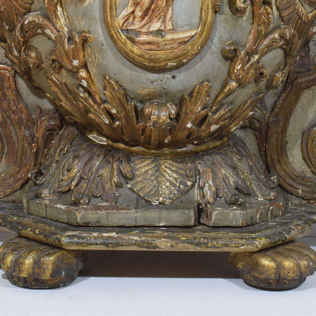 Large 17th/ 18th Century Italian Hand Carved Baroque Tabernacle With Angels 2