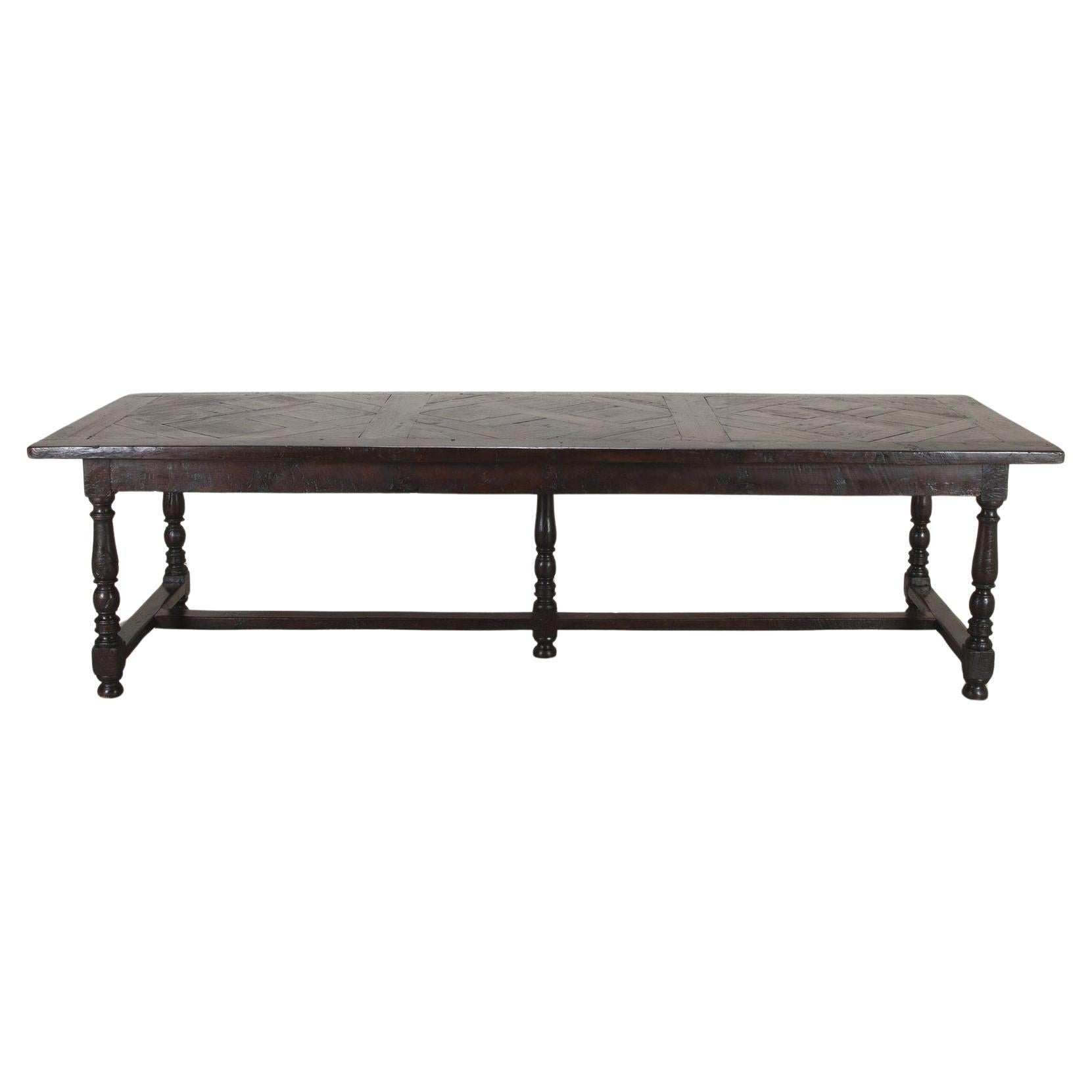 Large 17th-18th Century Parisian
Versailles Parquetry
Oak Refectory Table