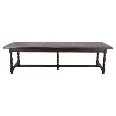 Large 17th-18th Century Parisian 'Versailles Parquetry' Oak Refectory Table