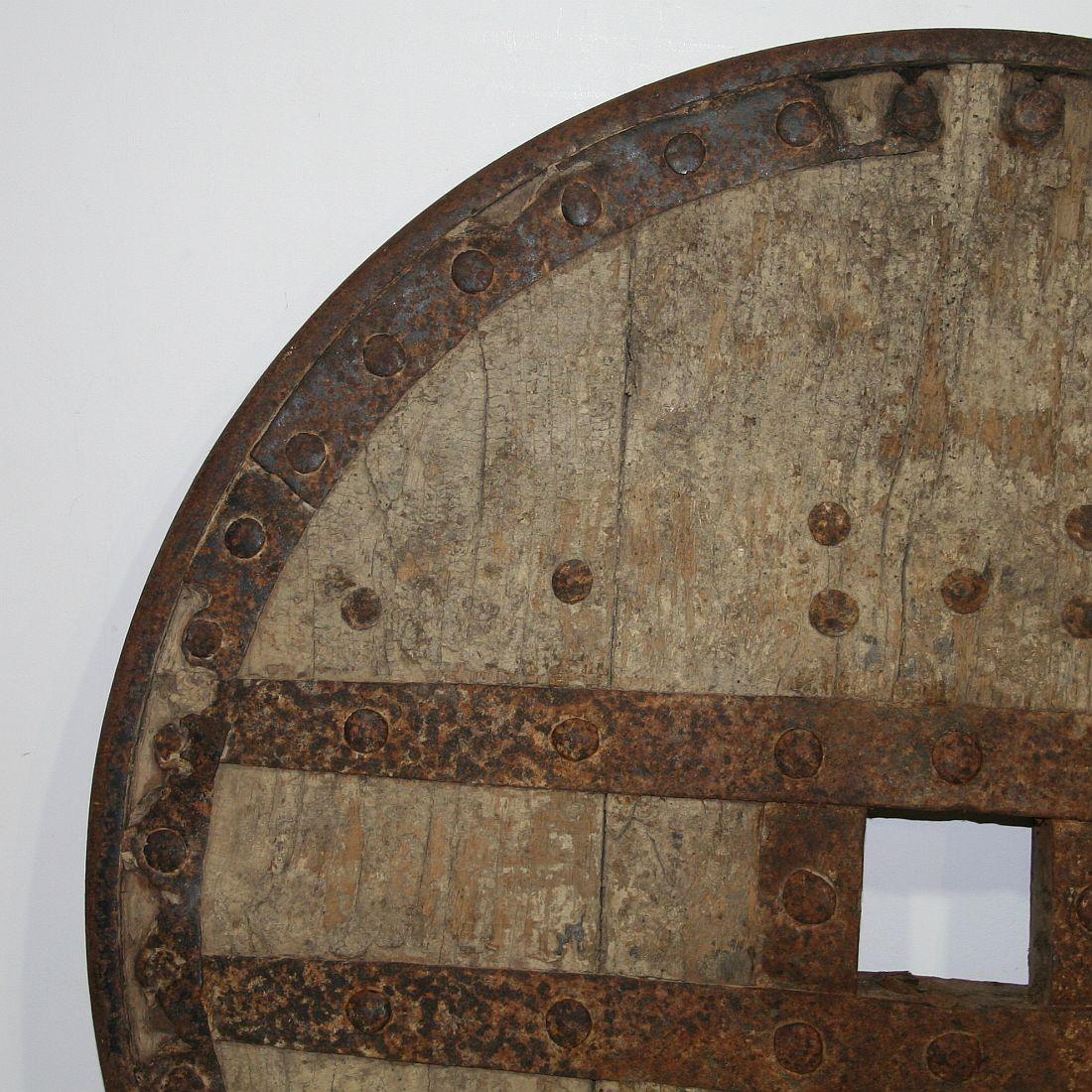 Large 17th-18th Century Primitive Spanish Chariot Wheel 9