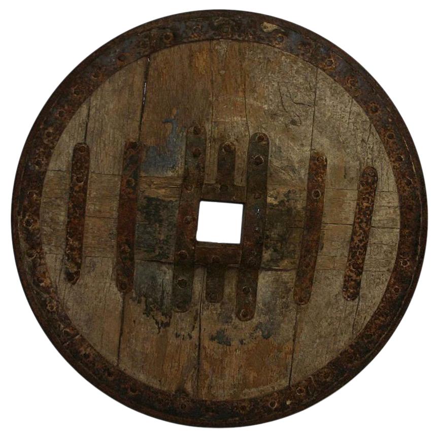 Large 17th-18th Century Primitive Spanish Chariot Wheel