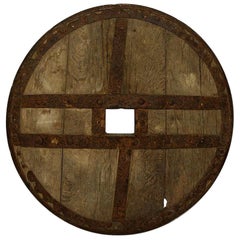 Large 17th-18th Century Primitive Spanish Chariot Wheel