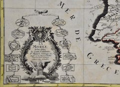 Southern Greece: A Large 17th C. Hand-colored Map by Sanson and Jaillot