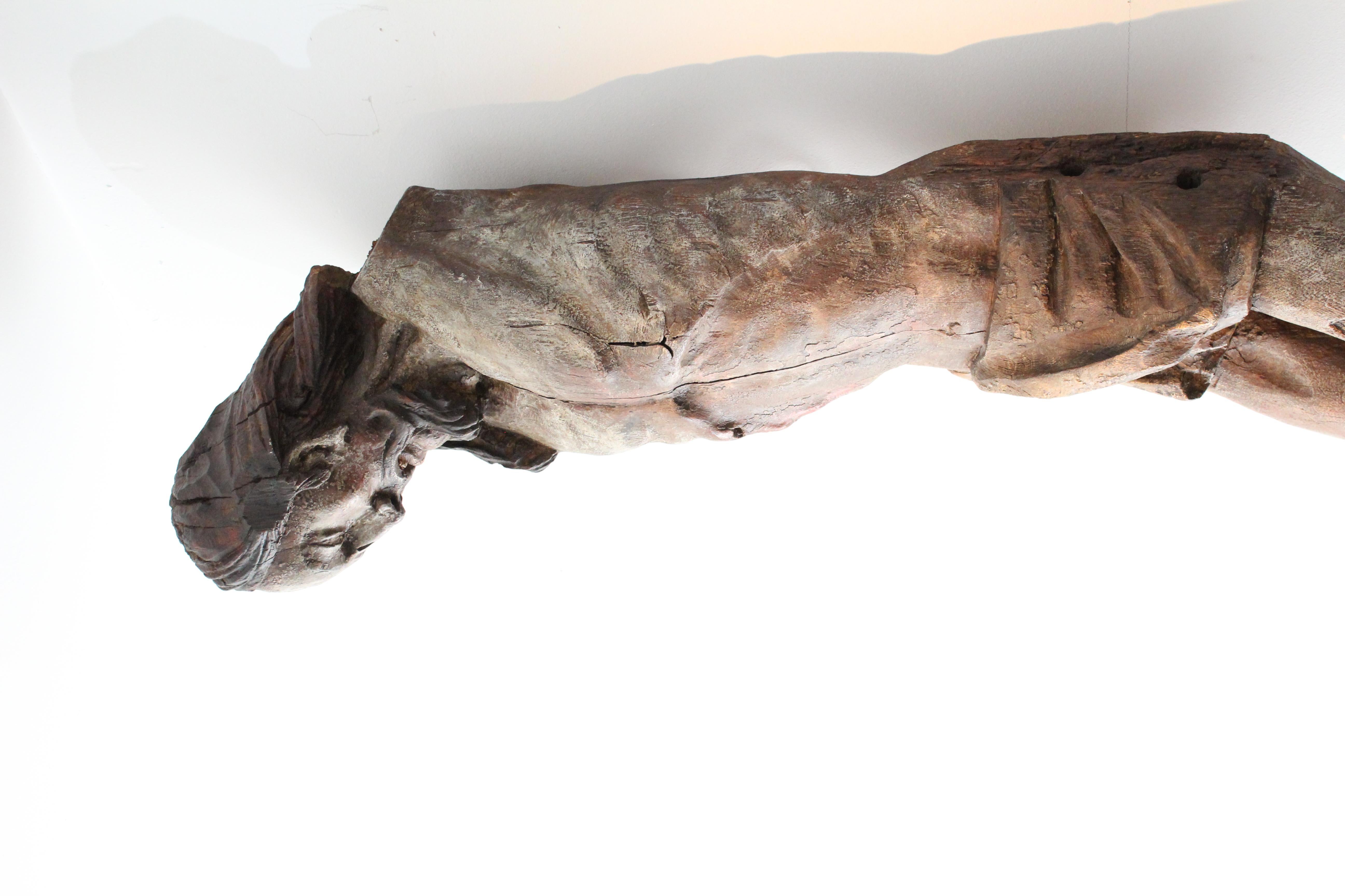 Großer spanischer Holz-Corpus Christi aus dem 17. im Angebot 6