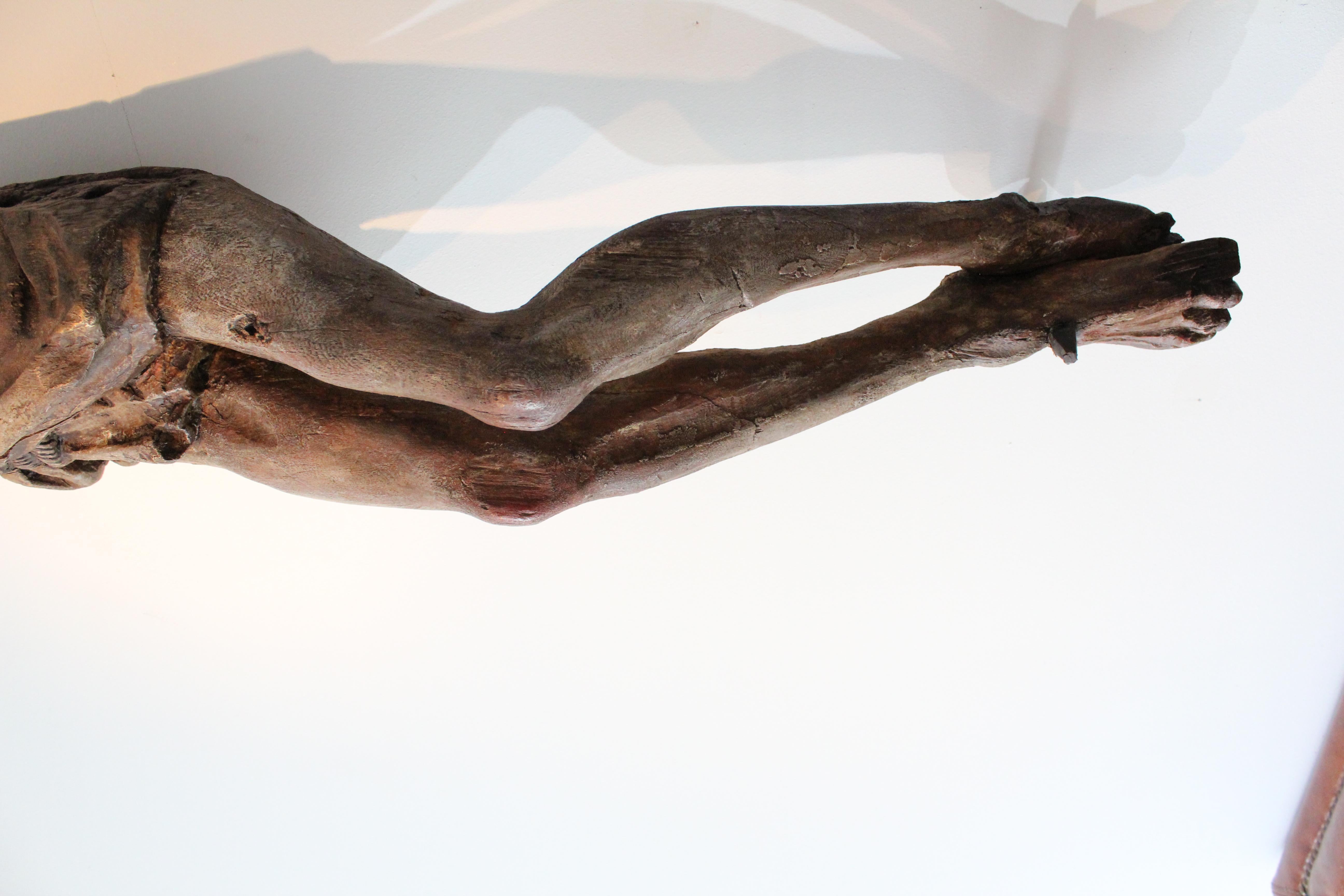 Großer spanischer Holz-Corpus Christi aus dem 17. im Angebot 7