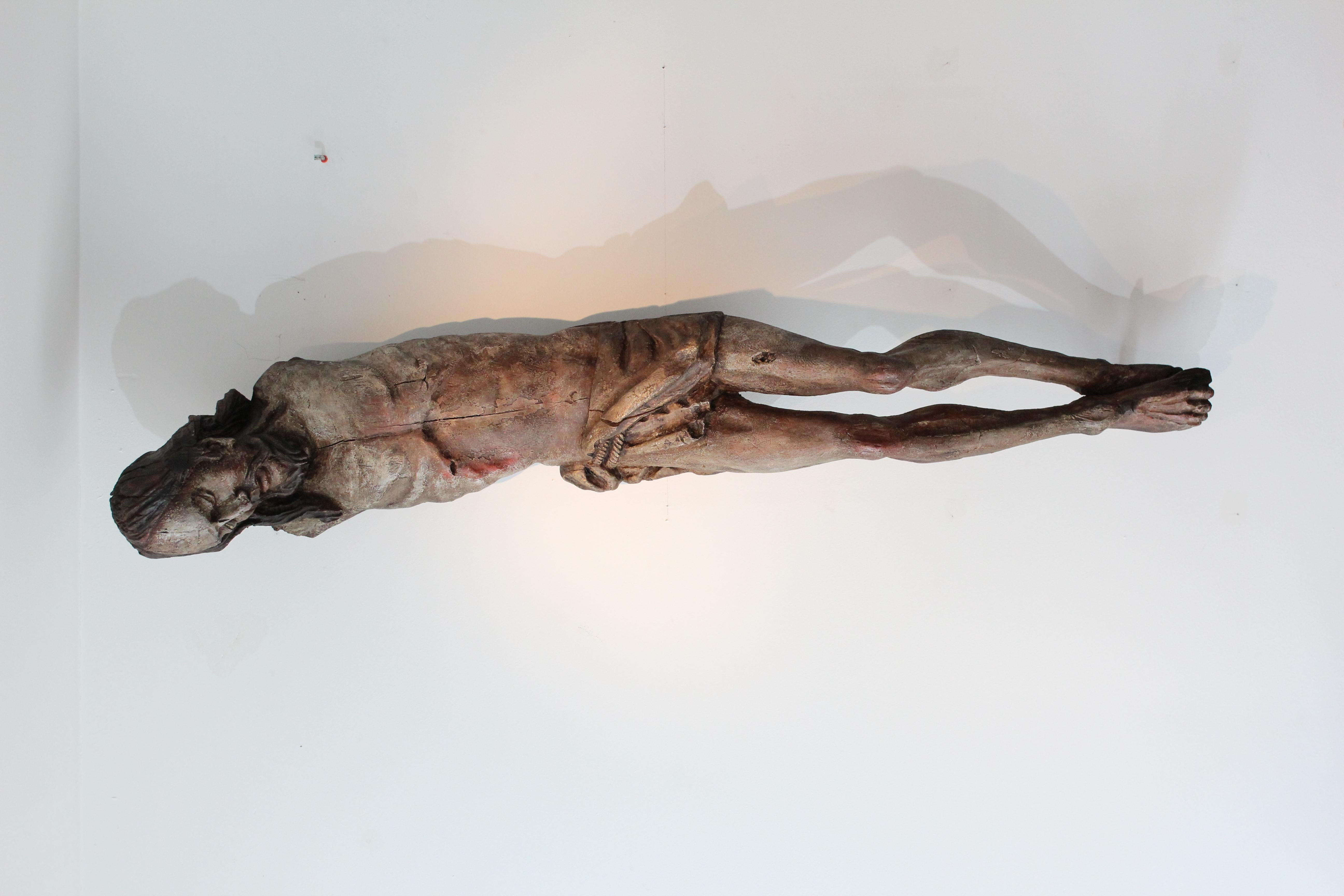 Großer spanischer Holz-Corpus Christi aus dem 17. im Angebot 9