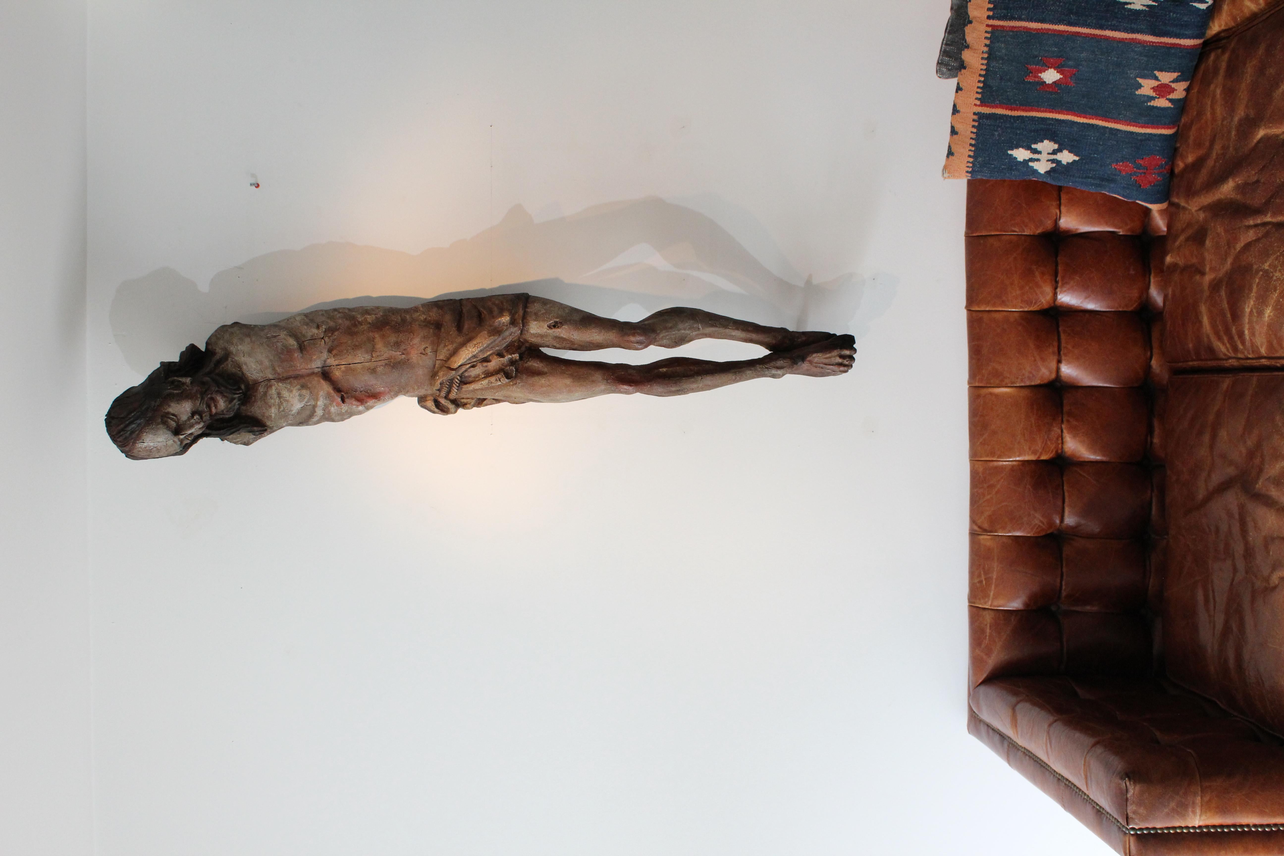 Großer spanischer Holz-Corpus Christi aus dem 17. im Angebot 10