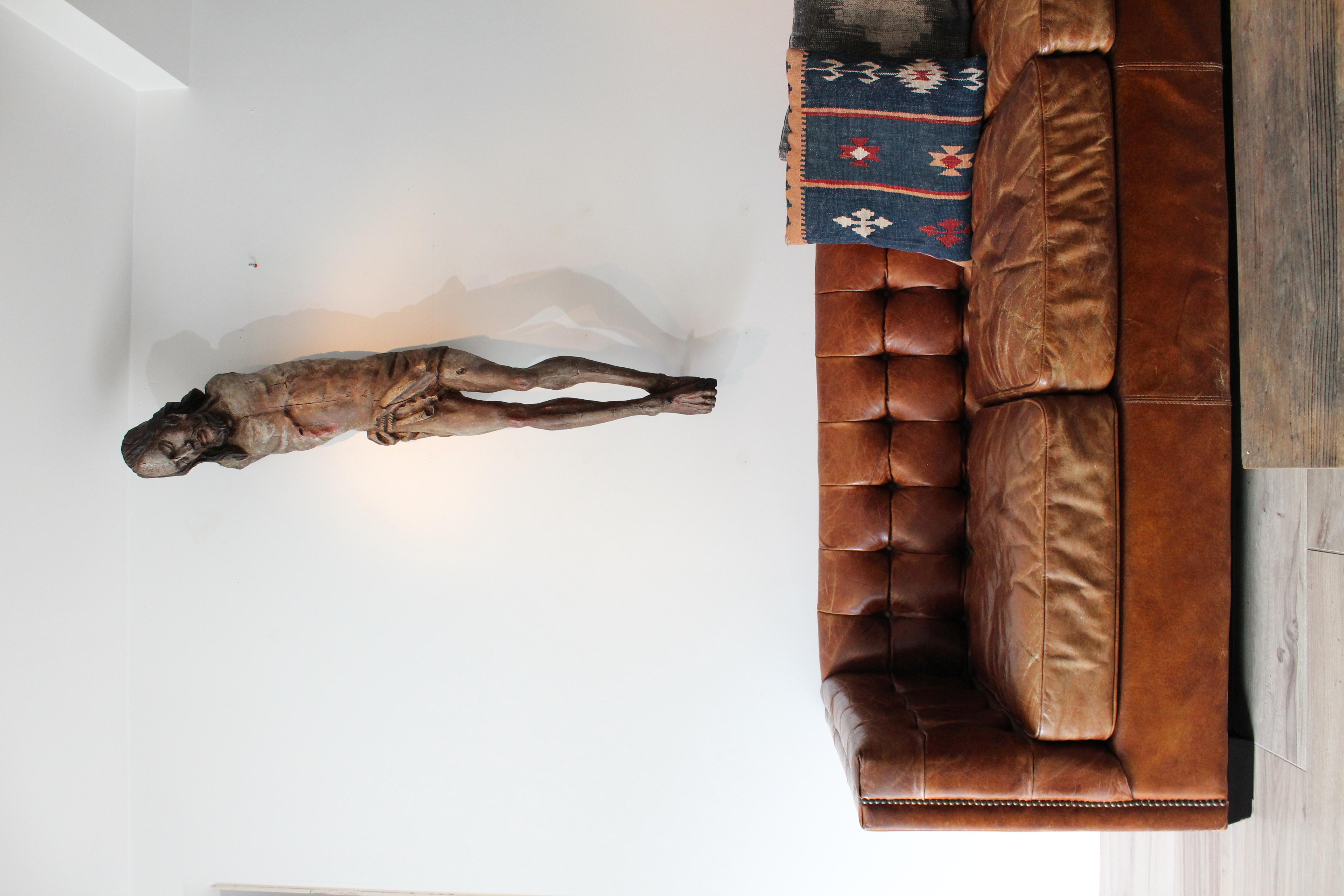 Großer spanischer Holz-Corpus Christi aus dem 17. im Angebot 11