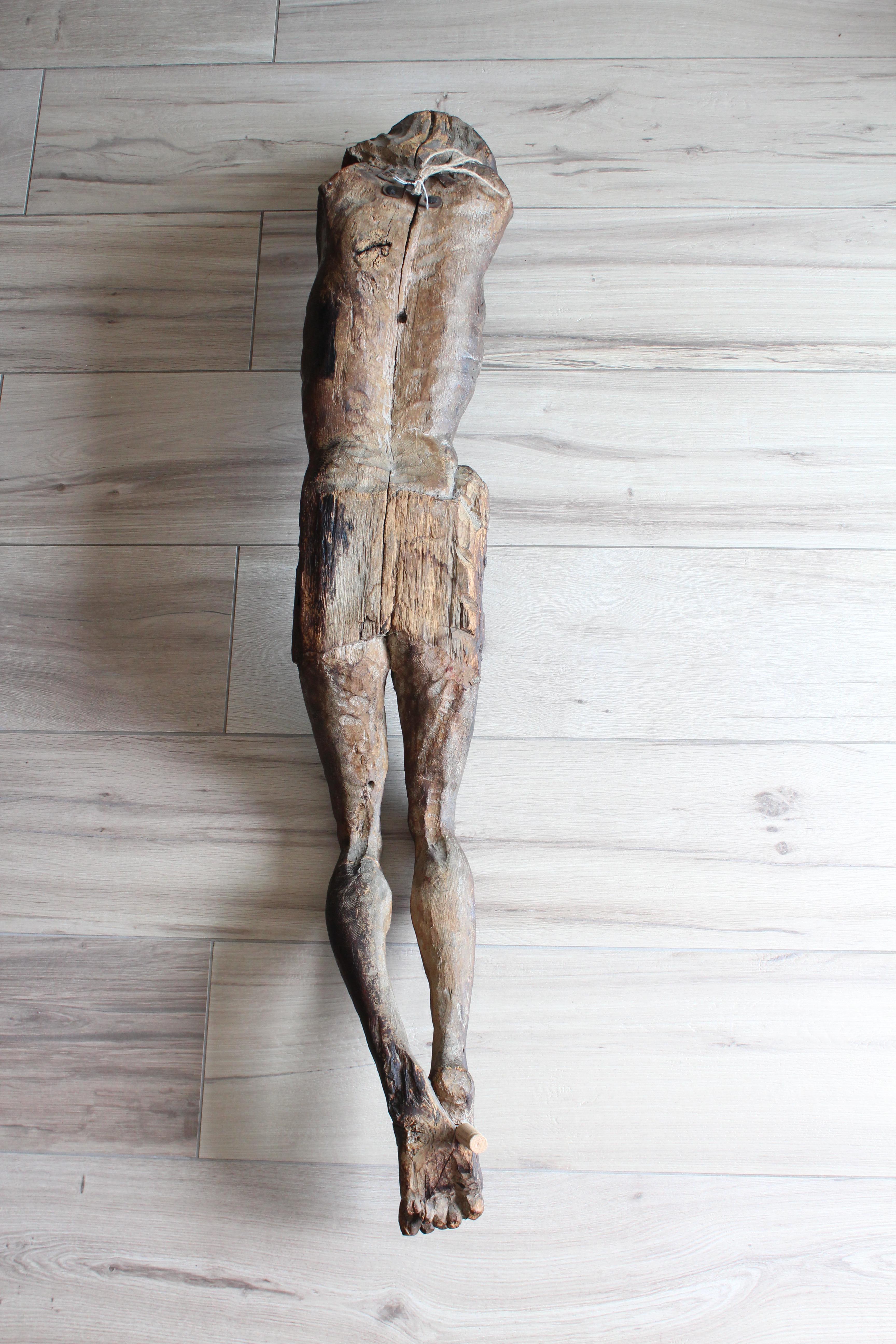 Espagnol Large A.I.C. Corpus Christi en bois du 17ème siècle. en vente